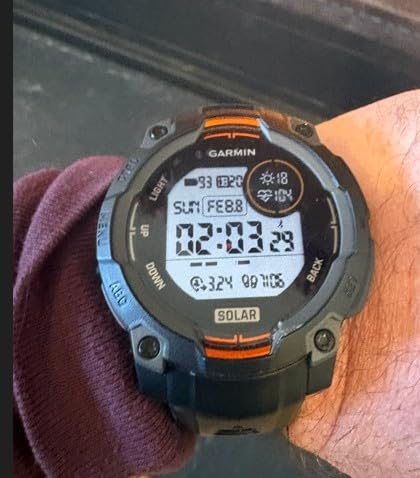 Garmin Instinct 3 - 45mm, Solar Charged Display, Rugged Outdoor GPS Smartwatch, Metal-Reinforced Bezel, Built-in LED Flashlight, Multi-Gnss GPS, 10 ATM Water-Rated customer photo 1