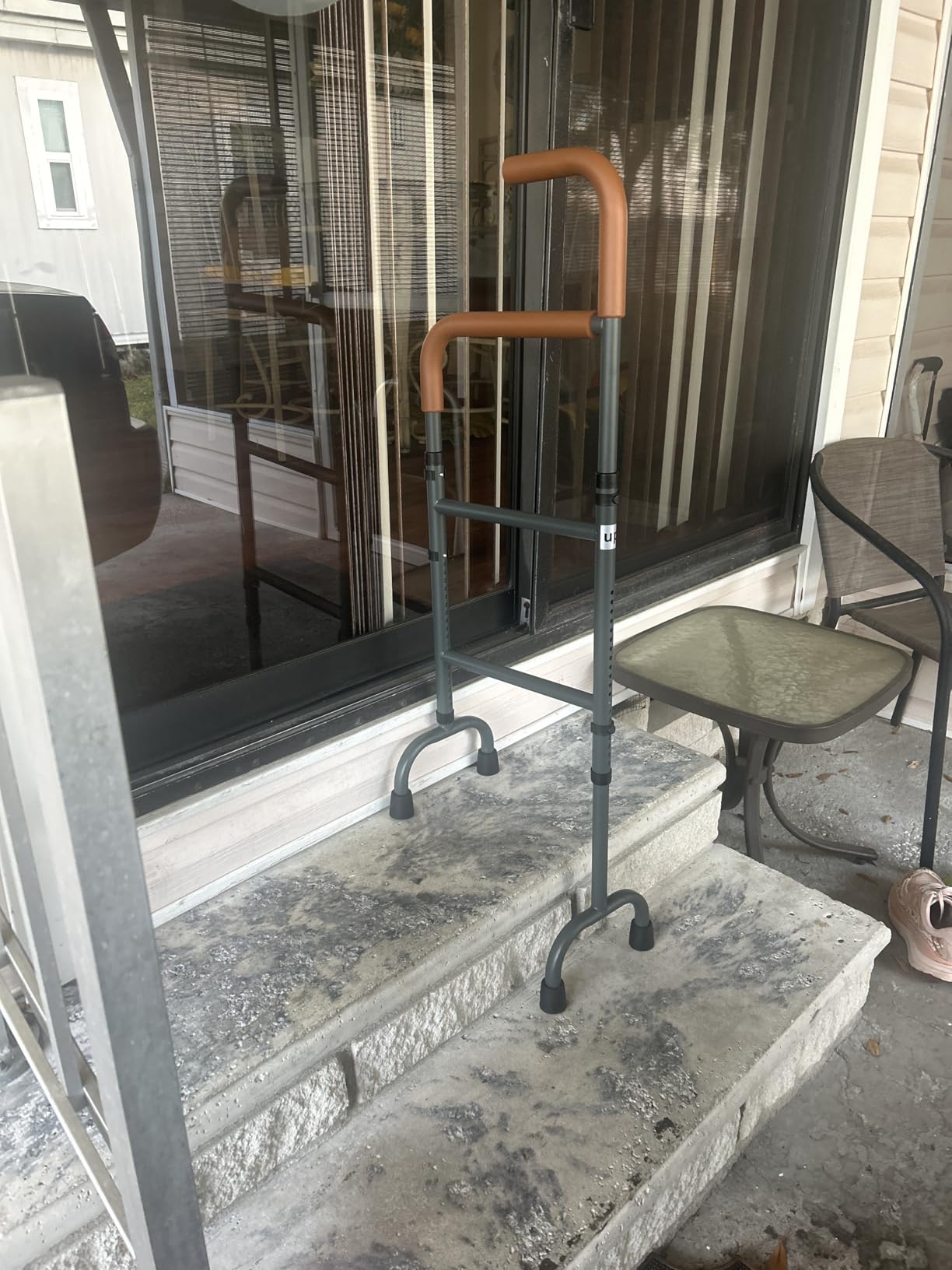 20-Level Adjustable Stair Climbing Assist Cane & Elderly Stair Lift Assist with Anti-Slip Handle & Stabilizing Feet, Standard Steps-Patent Pending customer photo 2