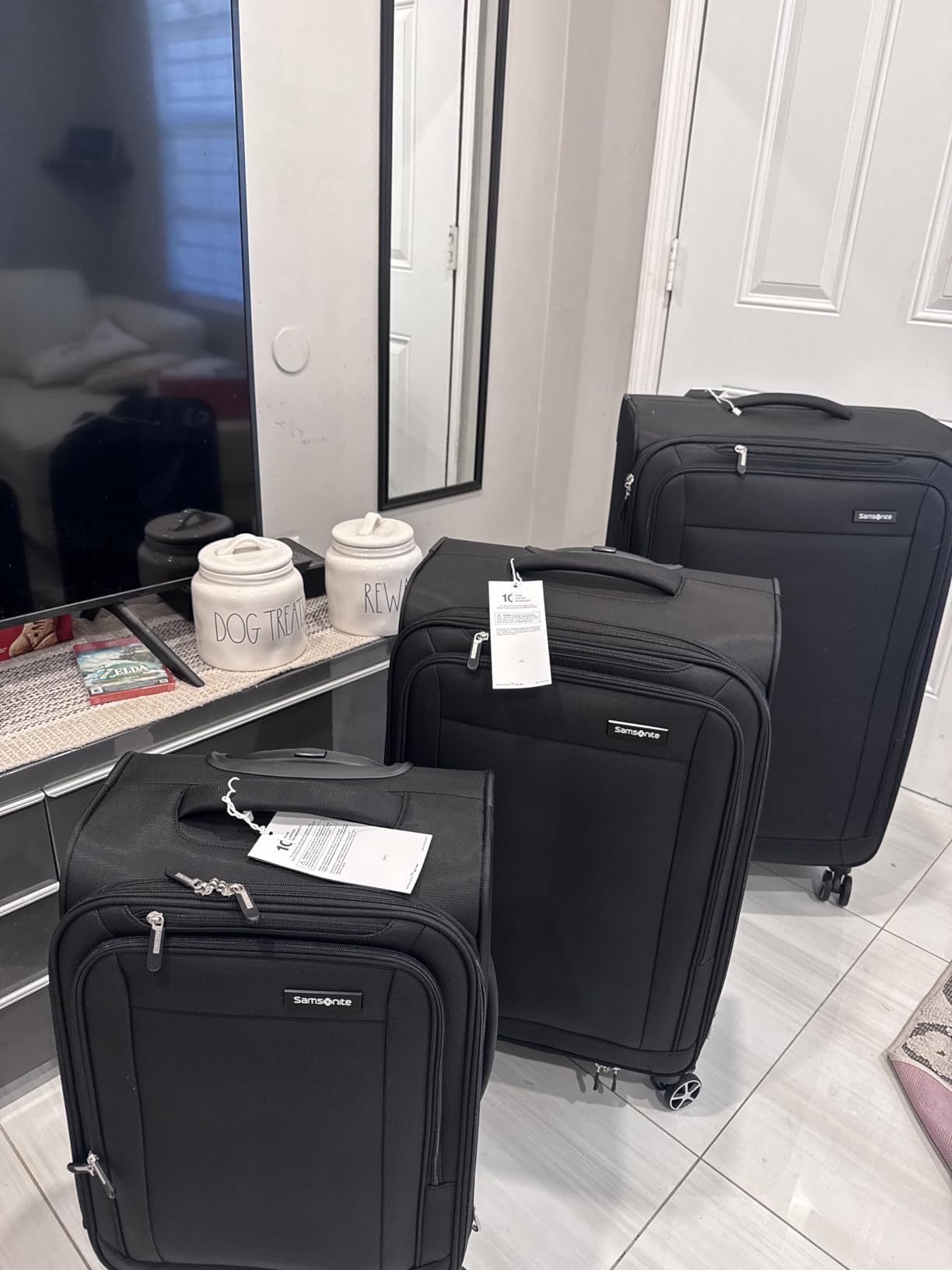 Samsonite Saire LTE Softside Expandable Luggage with Spinners, Olive Green, 3PC (CO/MED/LG) customer photo 1
