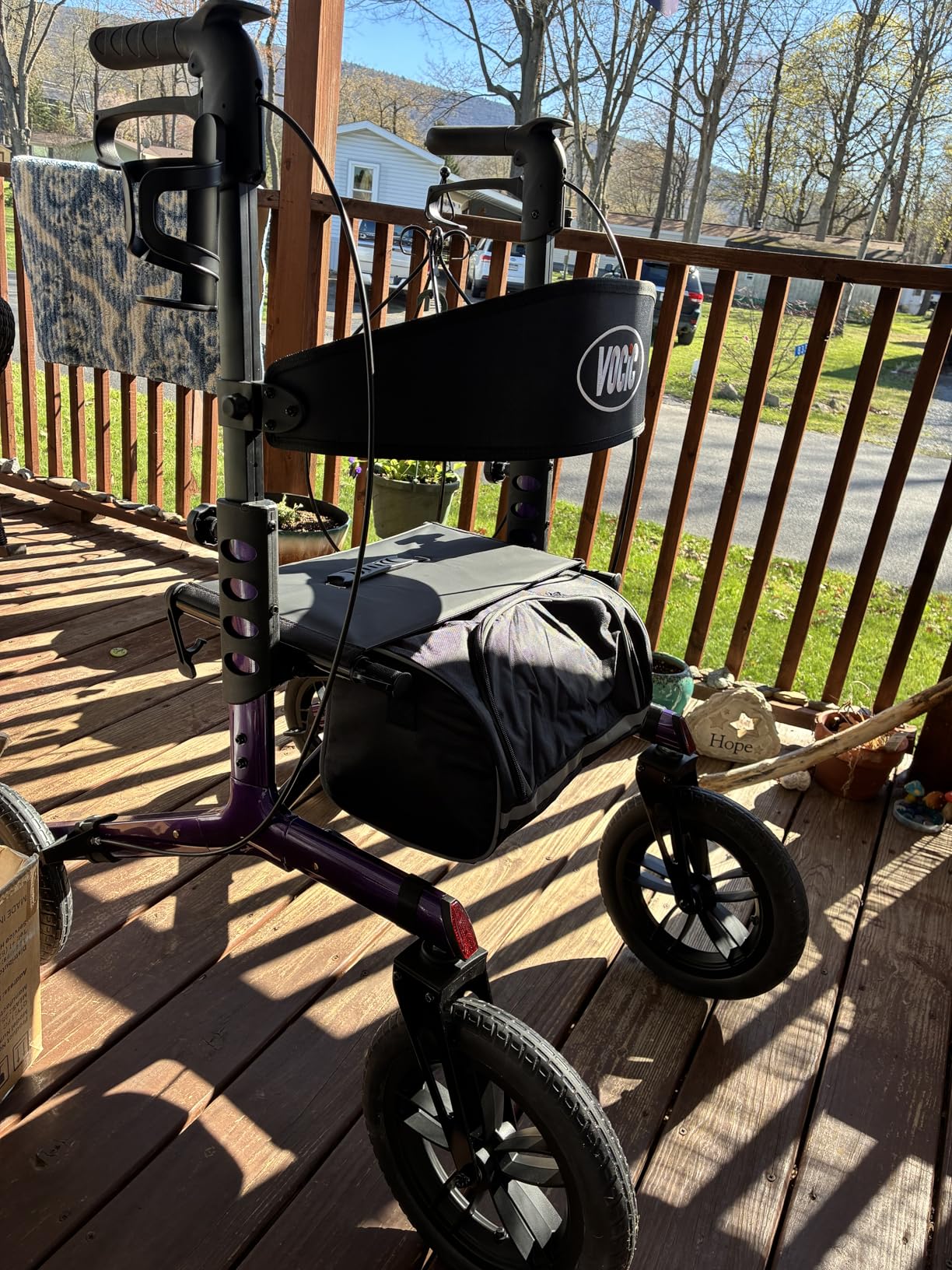VOCIC Z57 Walkers for Seniors with Seat Outdoor Rollator 12'' All Terrain | 12