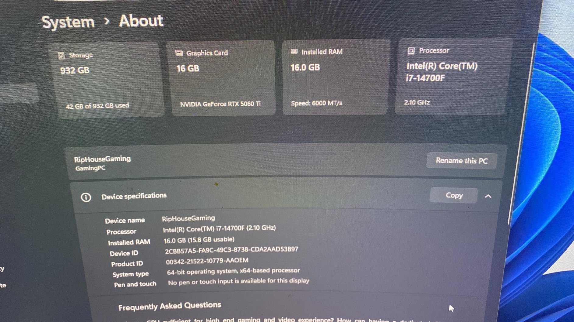 CyberPowerPC Gaming PC, Intel Core i7-14700F, GeForce RTX 5060 Ti 8GB | Gamer Xtreme, 16GB DDR5, 1TB PCIe 4.0 SSD, WiFi Ready & Windows 11 Home customer photo 1
