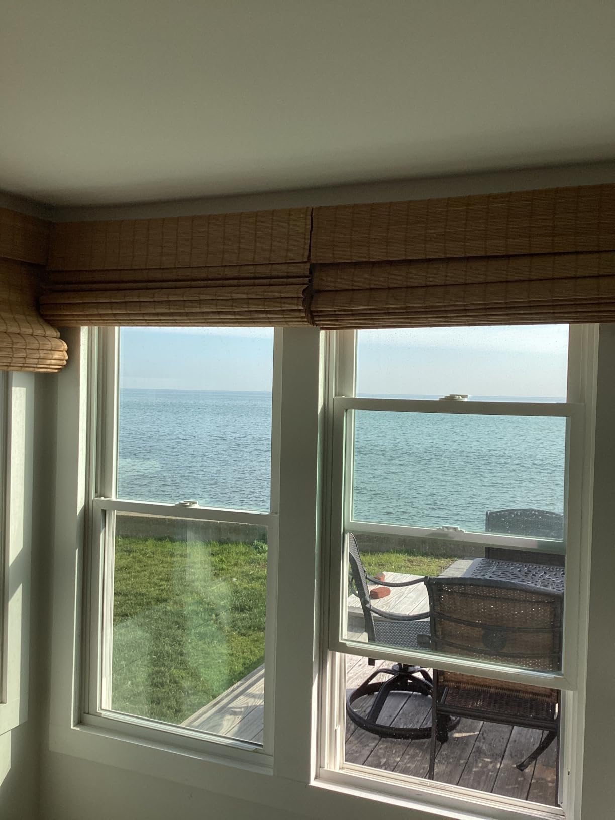 LazBlinds Cordless Blackout Bamboo Roman Shades, 23x64, Penang Teak | Room Darkening Blinds for Interior Windows, Thermal Insulated Roll Up Bamboo Blinds for Home & Patio customer photo 2