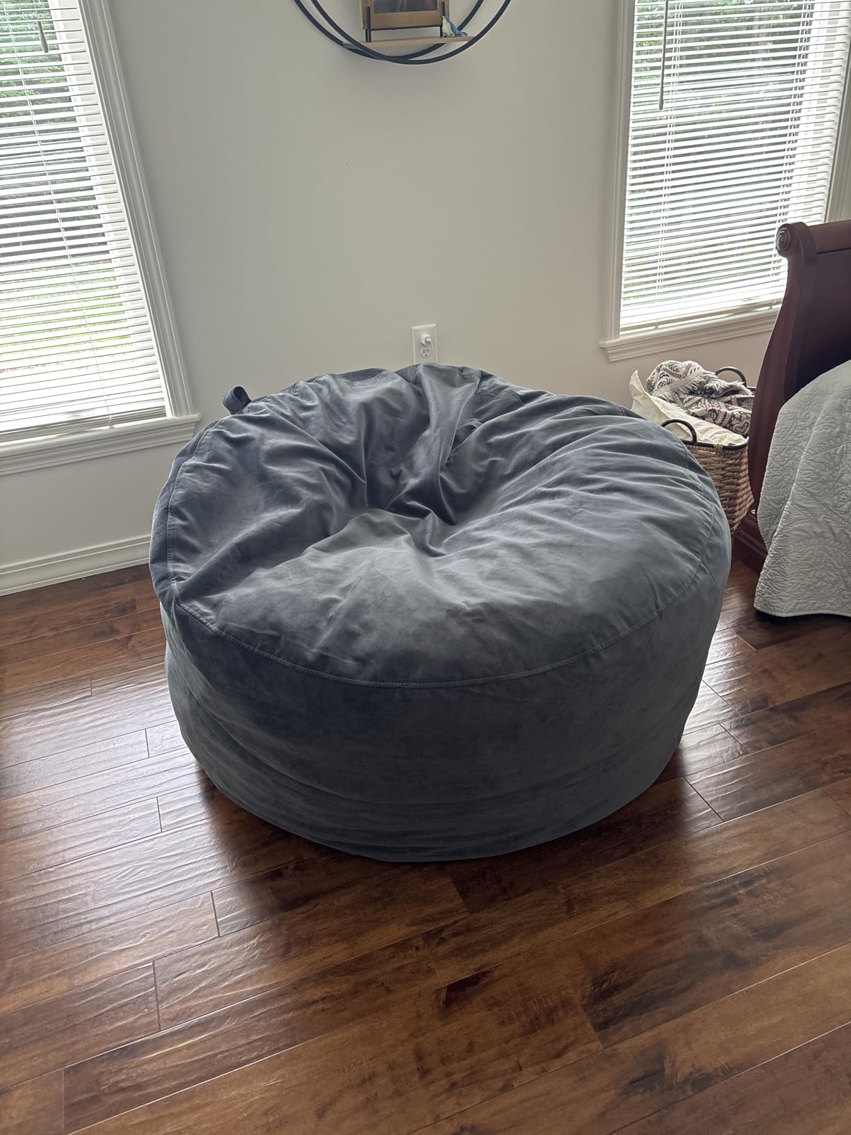 Codi 6FT Oversized Bean Bag Chairs for Adults, Beanbag with Filler, Grey | Shredded Foam Fill, Machine Washable Cover, Built-In Zipper, Reinforced Seams, Ideal for Family Gathering customer photo 1