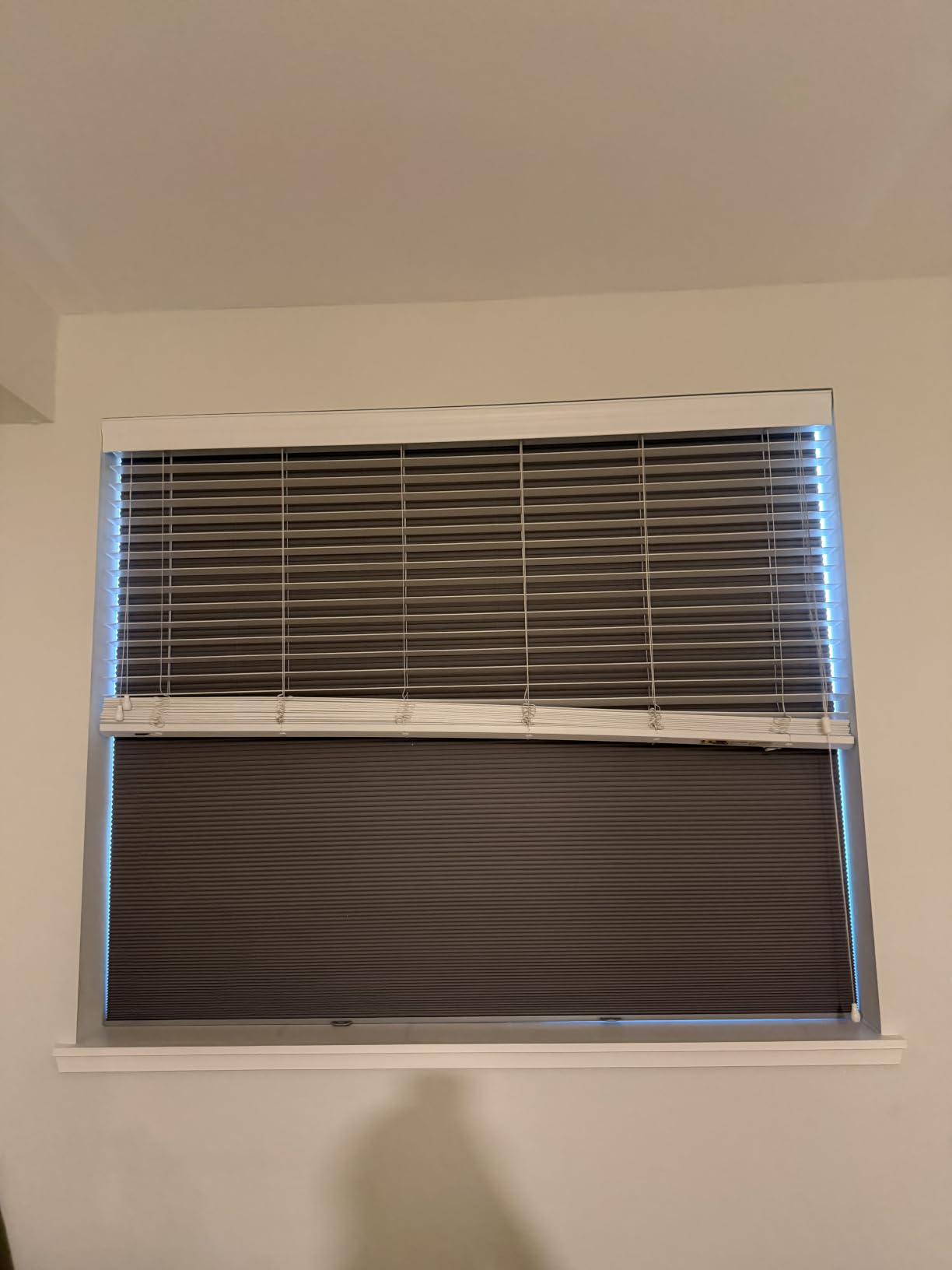 Tonature No Drill Cellular Shades for Indoor Windows, Thermal Insulating & Noise Reducing Honeycomb Blinds, Free Stop Cordless Blackout Shades, Grey, 22