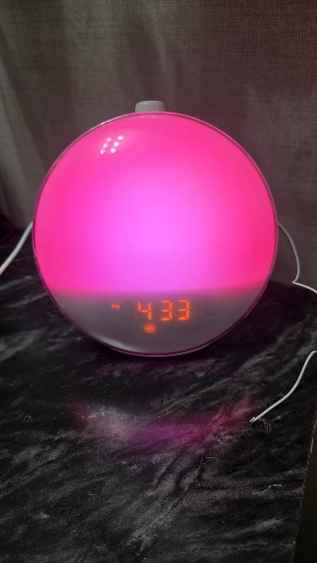 Sunrise Alarm Clock for Heavy Sleepers, Wake Up Light with Sunrise/Sunset Simulation, Dual Alarms & Natural Sounds, Snooze & Sleep Aid, FM Radio, 7 Colors Night Light for Bedroom, Ideal for Gift customer photo 1