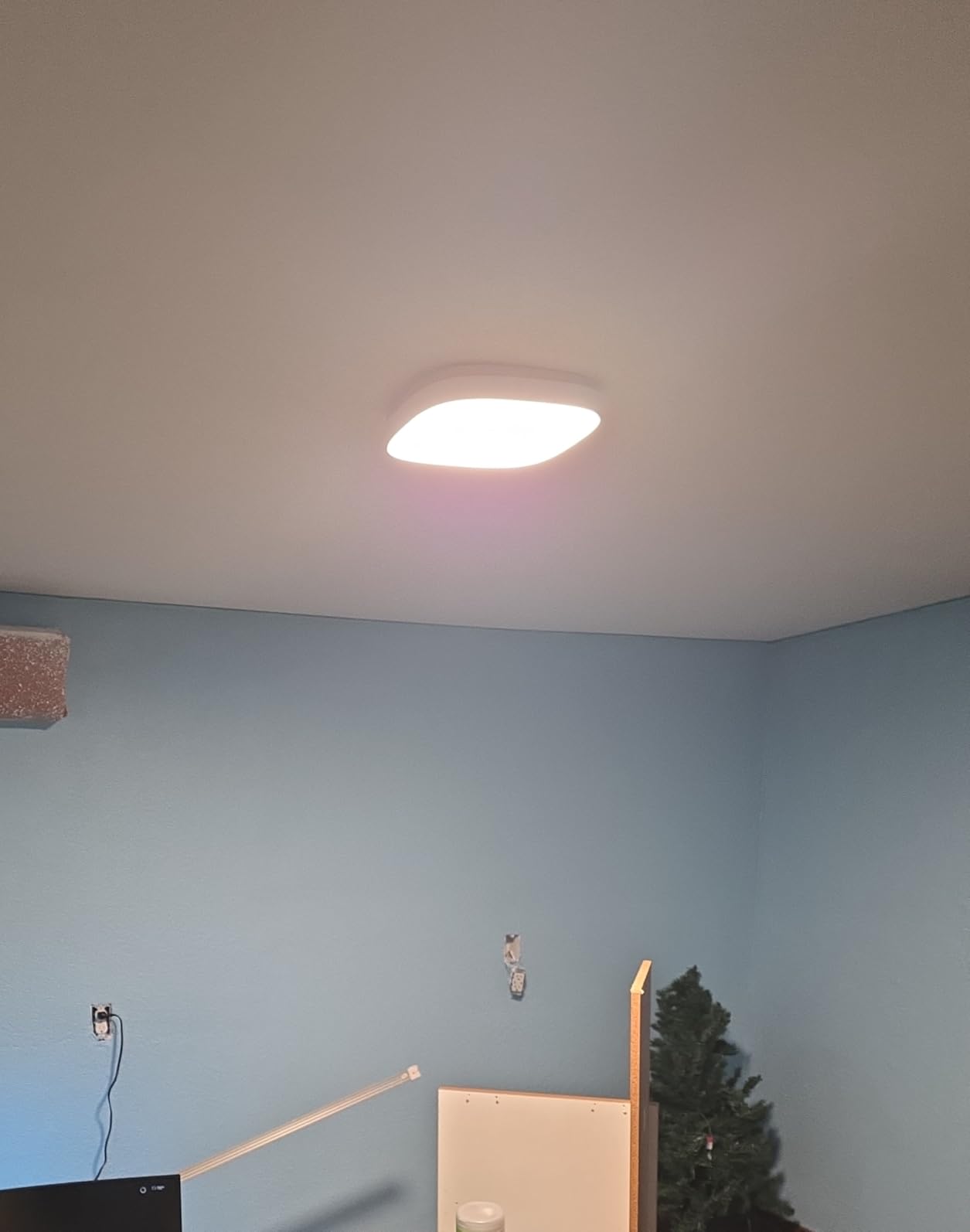 Govee Smart Ceiling Light, RGBWW and RGBIC 2400LM 12 Inch, Square, Works with Matter Alexa and Google Assistant, DIY Colors, 2700K-6500K Dimmable for Bedroom, Living Room customer photo 1