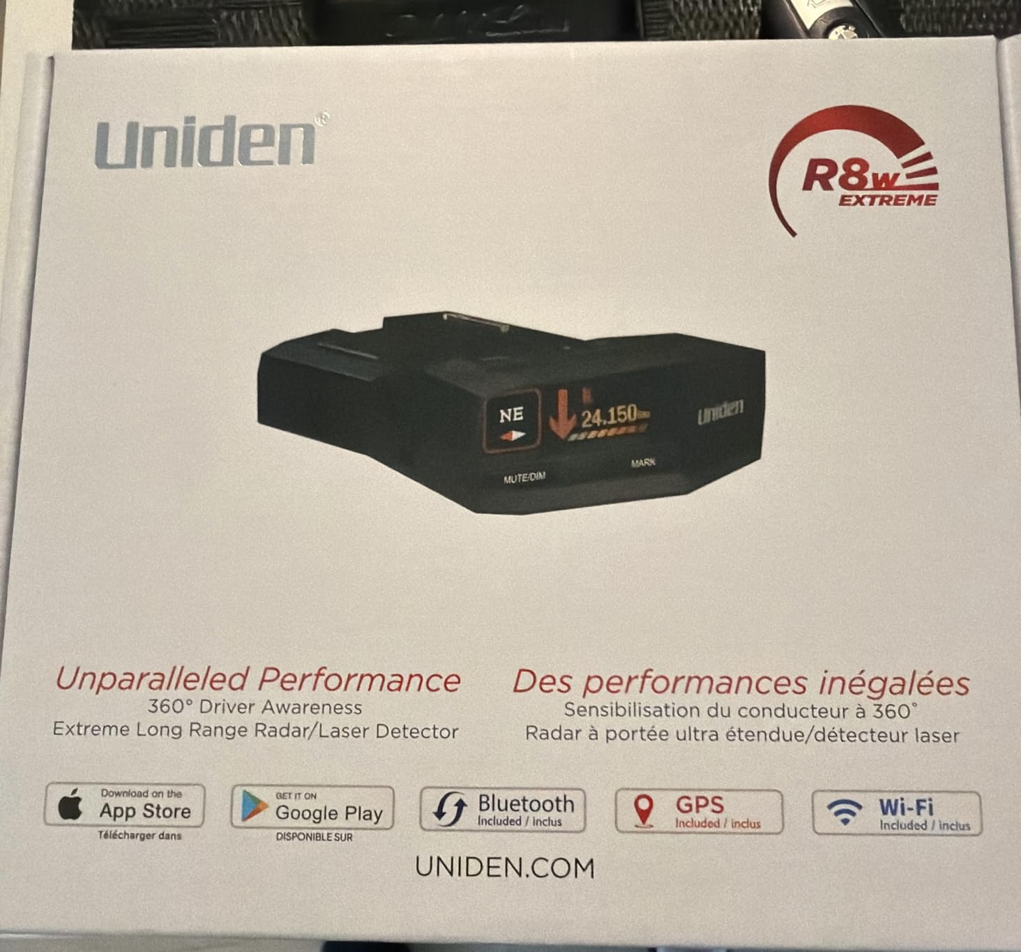 Uniden R8W (new Model) Extreme Long Range Laser/Radar Detector, 360° Awareness, Directional Arrows, Wi-Fi, Bluetooth, GPS, Real-Time Voice Alerts, Red Light & Speed Camera Alerts, R/TACH App customer photo 2