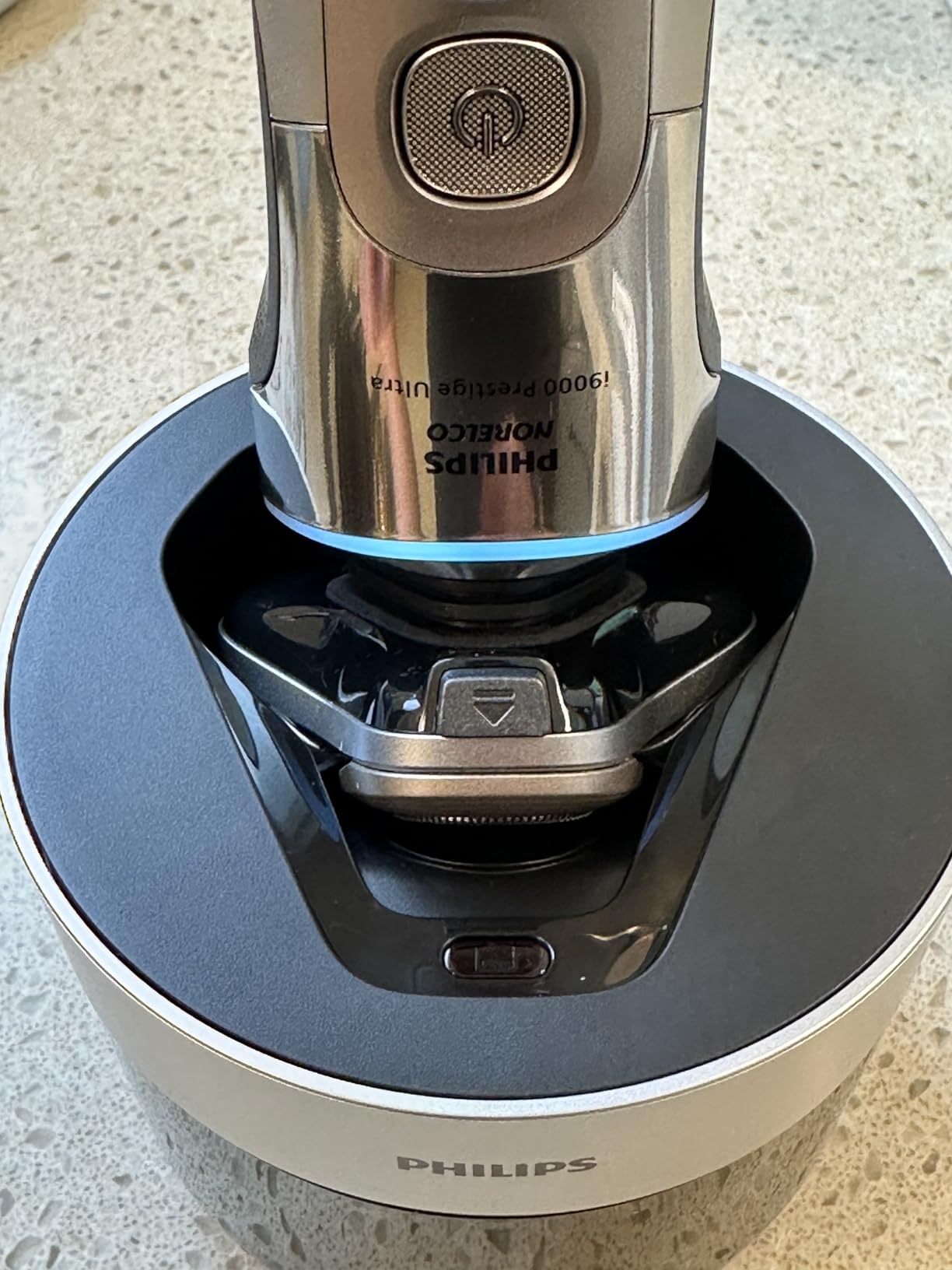Philips Norelco Shaver i9000 Prestige Ultra, Wet & Dry Electric Shaver, White Gold, SenseIQ Pro Technology, Triple Lift & Cut System, 360 Rotating NanoTech Precision Blades, Beard Styler, XP9403/88 customer photo 2