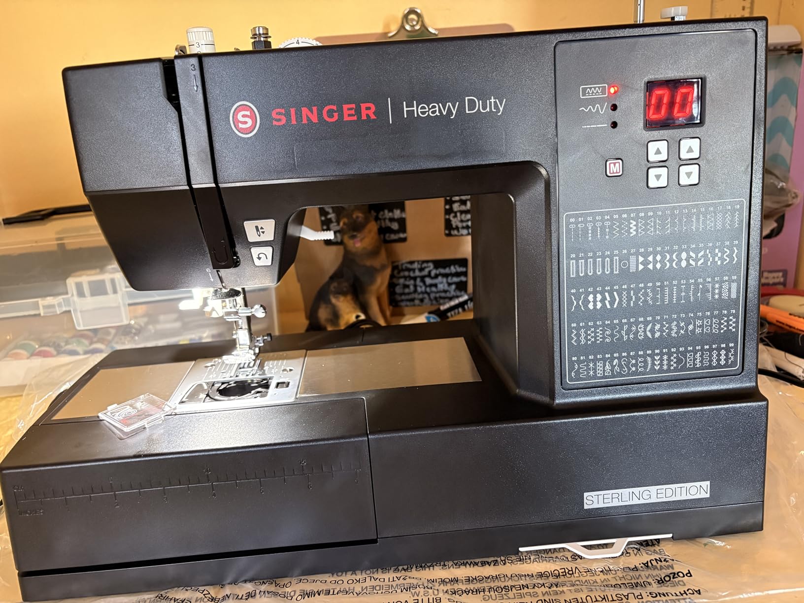 SINGER Heavy Duty 6600C Sterling Sewing Computerized Machine + Accessory | 100 Built-In Stitches Deliver 215 Stitch Applications | 60% More Power, 1100 Stitches/Min | Metal Frame, 6 One-Step Buttonhole customer photo 2