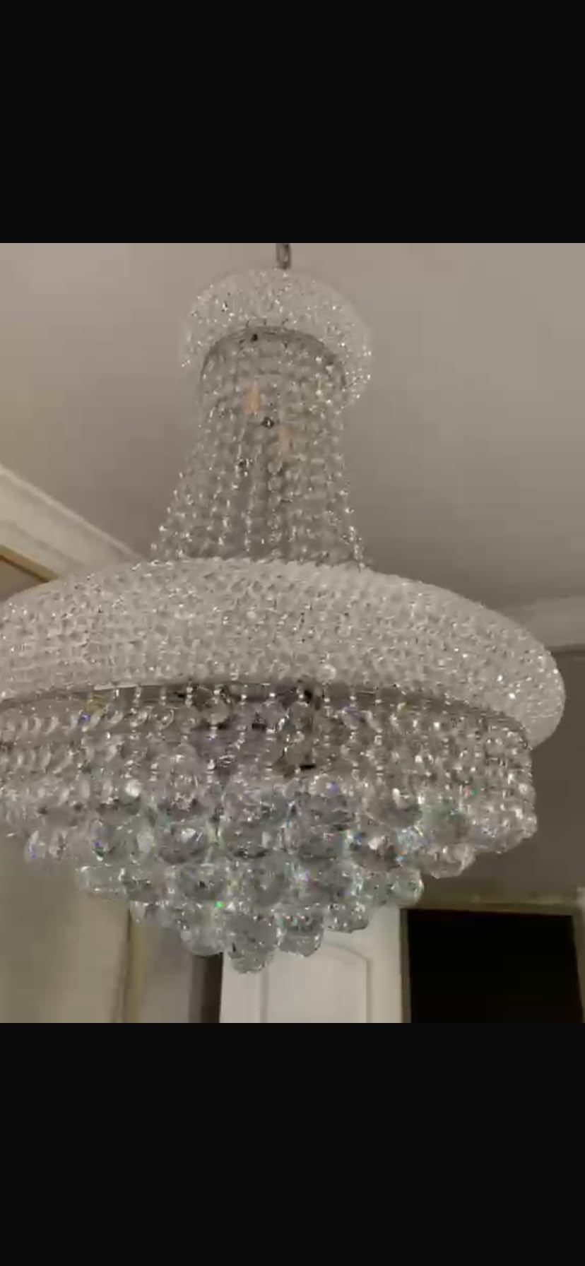 31 Lights Chrome Finish Large Empire Crystal Chandelier - Three-Tier, High Ceiling Chandelier Light fixtures for Foyer Staircase Living Room Entryway (Dia 32'') customer photo 1