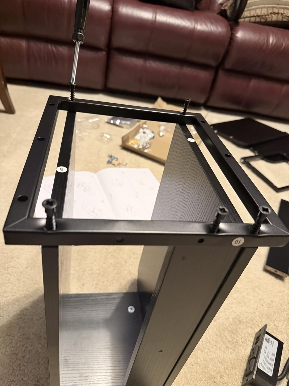Qupui Floating TV Stand with LED, 47.2