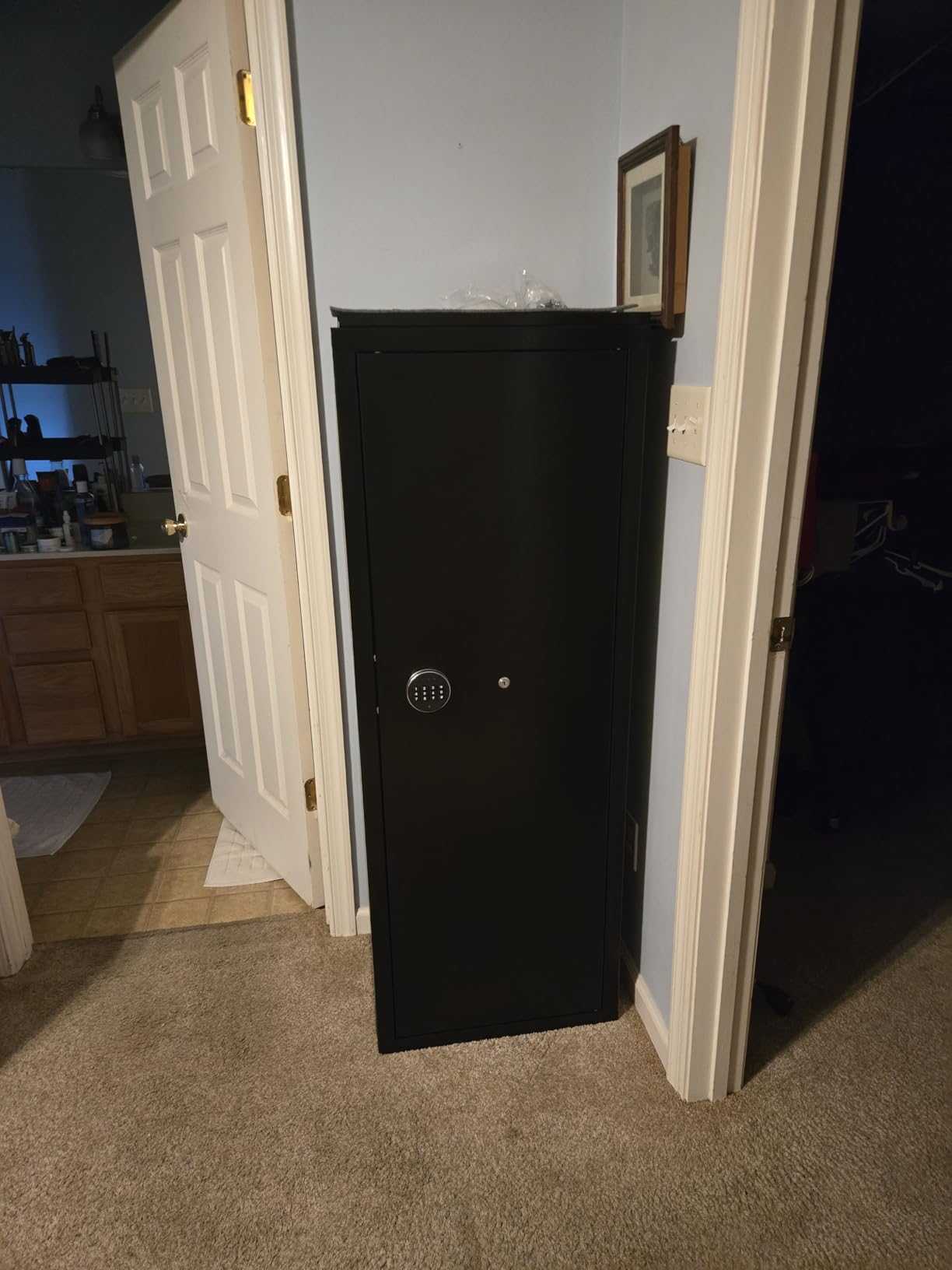 Greenvelly 14-16 Gun Safe for Rifles and Pistols, Quick Access Large Rifle Safe with Keyboard Lock, Gun Cabinet for Rifles and Shotguns, Gun Safe with Pistol Pockets and Adjustable Gun Racks for Home customer photo 1