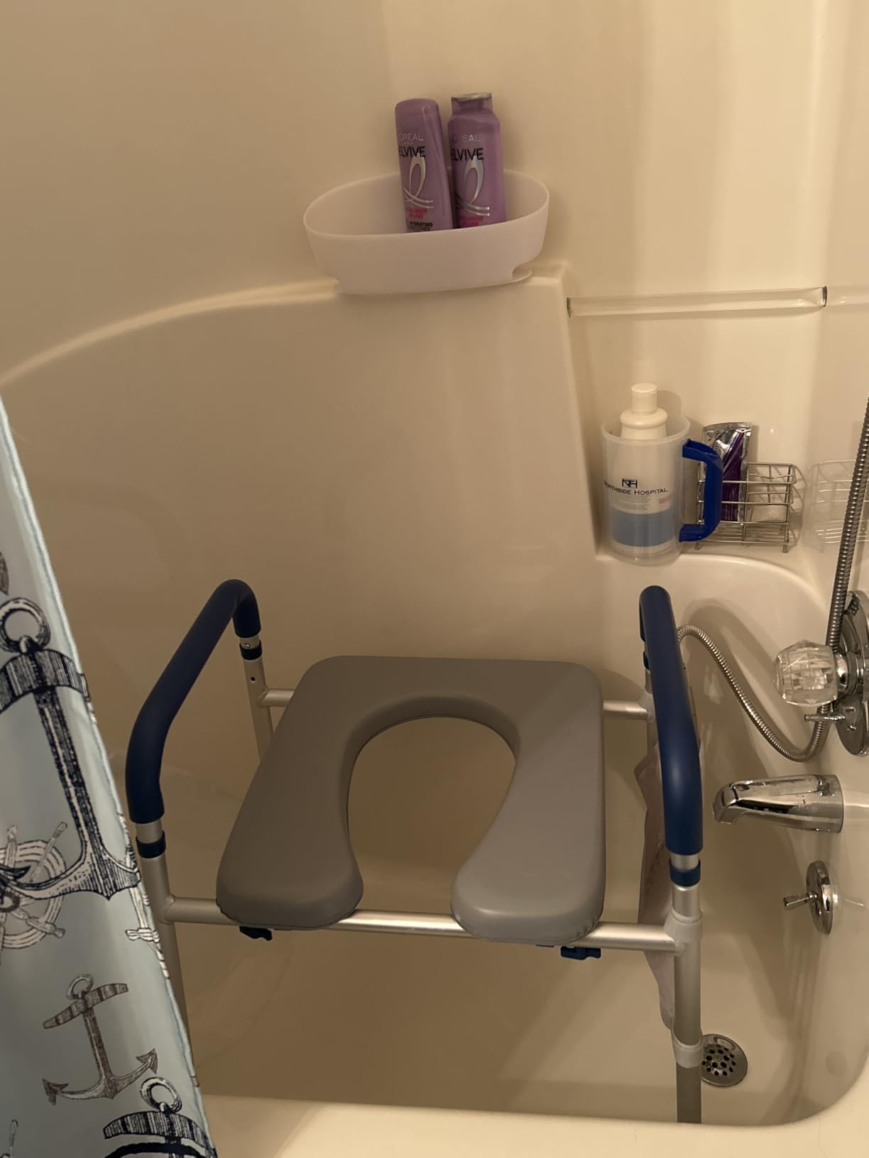 Raised Toilet Seat Risers with Handles, Height and Width Adjustment | Soft Padded Elevated Toilet Seat for Elderly & Disabled Adults, Supports 500 LBS, Universal Toilet Fit, FSA/HSA Eligible customer photo 1