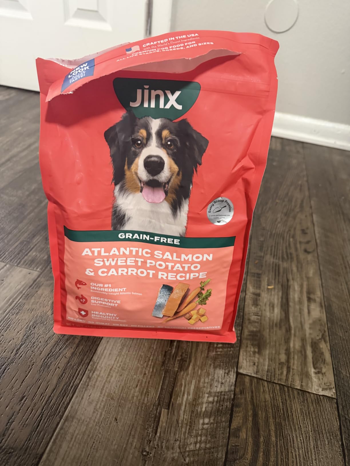 Jinx Grain Free Dry Dog Food - Real Salmon, Sweet Potato & Carrot, 30lb | Premium Kibble for Digestive Support & Healthy Immunity - No Fillers, All Lifestages (Puppy, Adult & Senior), Breeds & Sizes customer photo 2