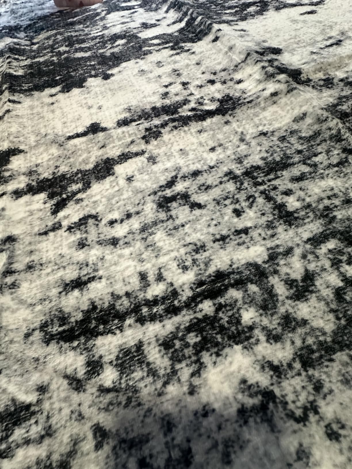 6x9 Area Rug Living Room Rug: Washable Modern Abstract Soft Thin Rug Indoor Floor No Slip Stain Resistant Carpet for Bedroom Dining Room Farmhouse Nursery Home Office - Black customer photo 2