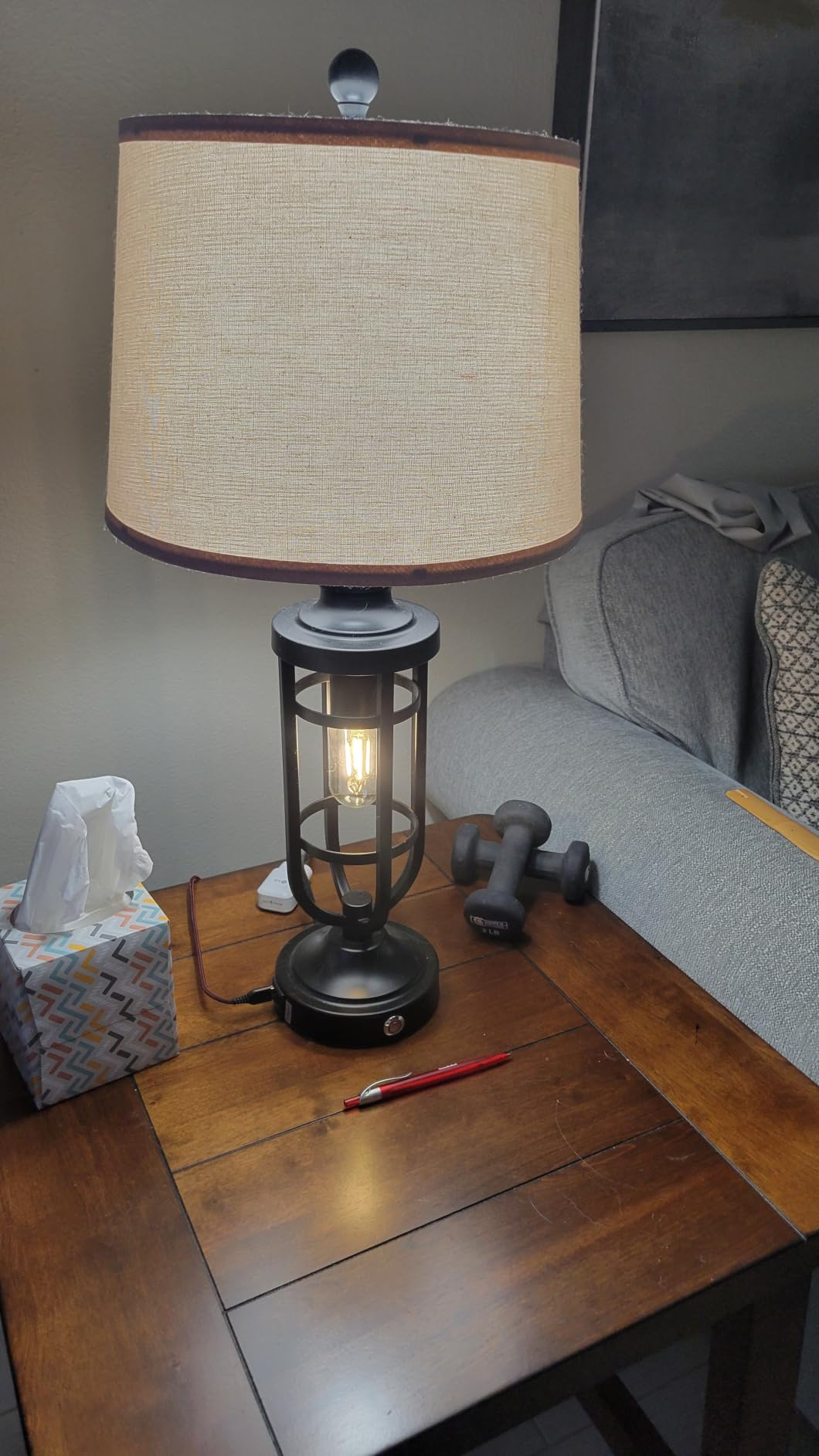 Reaketon Black Table Lamps for Living Room Set of 2, 22.3