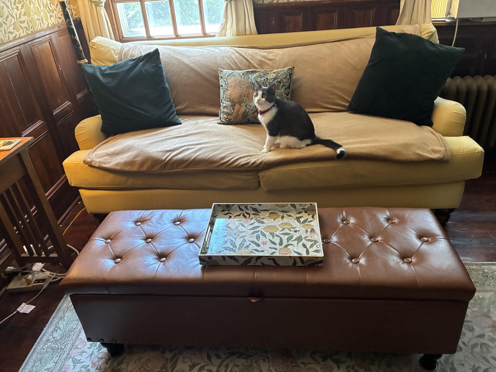 Mangodan Storage Ottoman Bench, Tufted Ottoman with Storage for Living Room, Large Modern Entryway Benchs customer photo 2