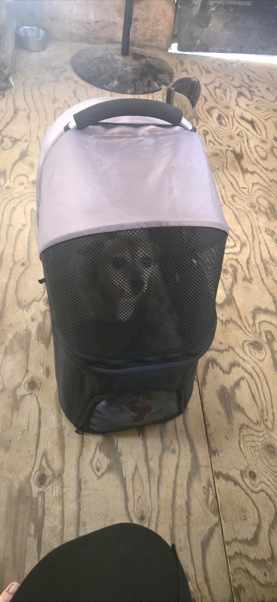 VEVOR Pet Stroller, 44 lbs Weight Capacity, Foldable Dog Cart, 4 Wheels Cats Stroller with Mesh Windows & Reversible Handle, Portable Pet Carrier with Brake, for Small to Medium Pets customer photo 2