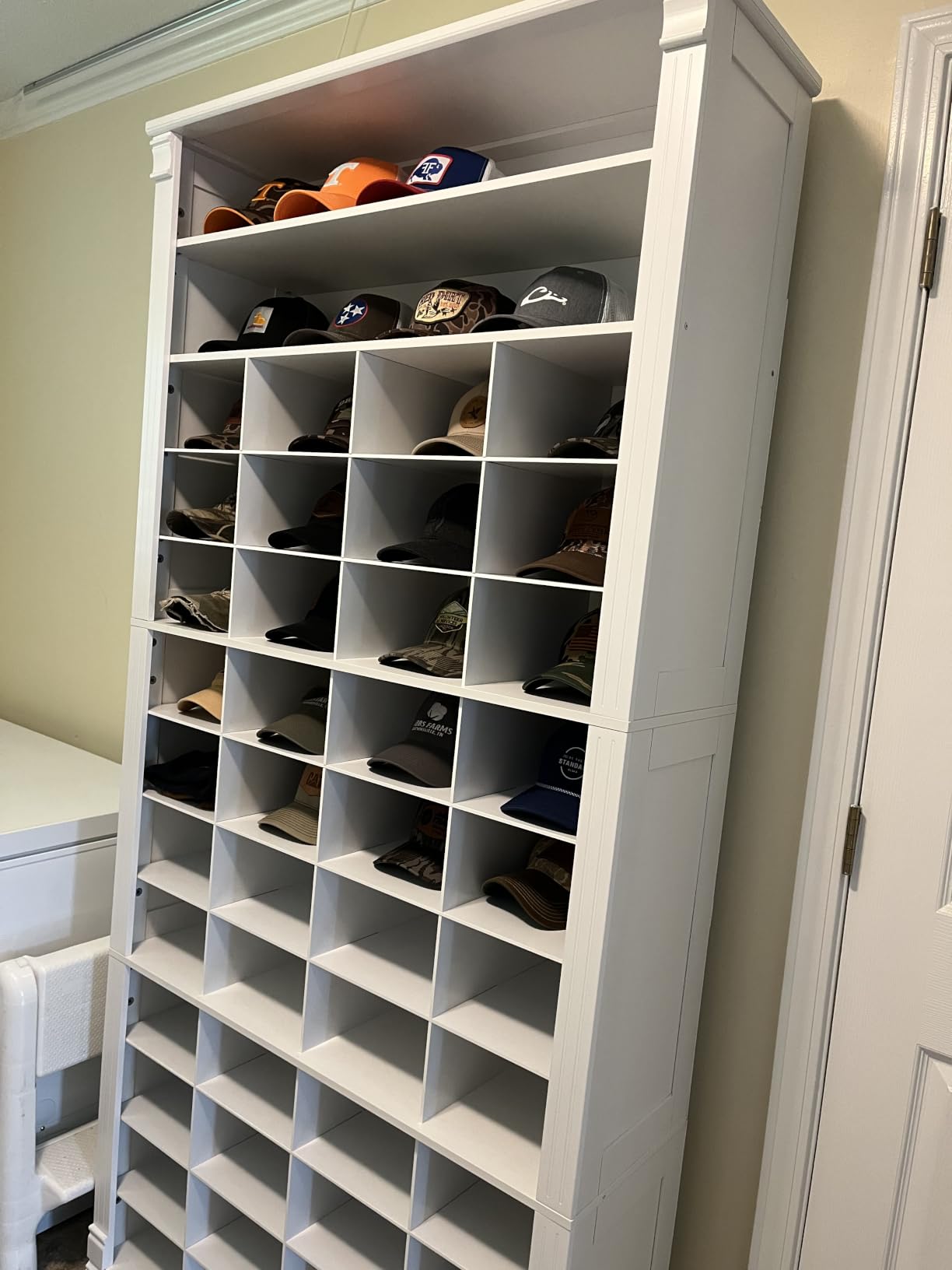 Hzuaneri 13 Tiers Shoe Storage Cabinet, Tall Shoe Cabinet with Cubby | Wooden Shoes Organizer for Closet, 52 Pairs, Shoes Cubby Organizer for Entryway, Hallway, Bedroom, White SR41003X customer photo 1