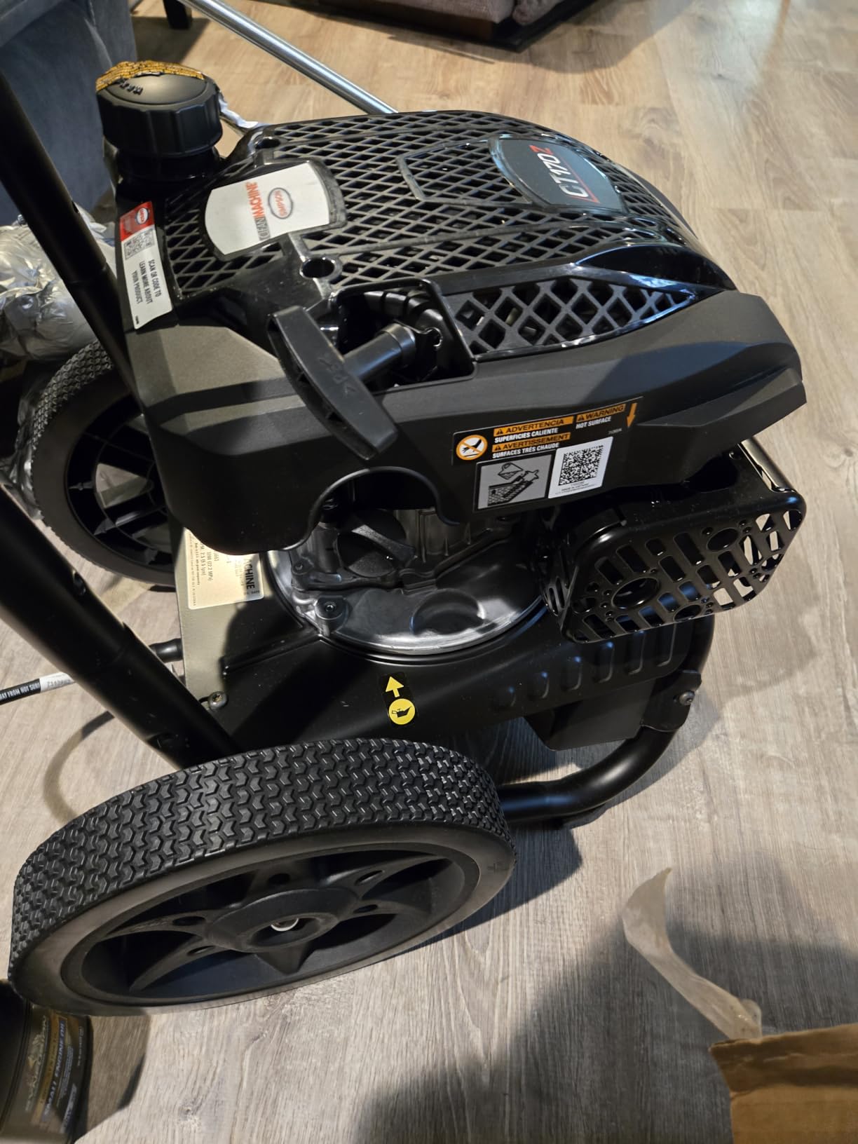 Clean Machine 3200 PSI Gas Pressure Washer, 2.5 GPM, Turbo Nozzle | Gas Power Washer For Homeowners. Axial Cam Pump, Built-in Soap Tank, Turbo Nozzle, 25' Hose. 49-State Compliant. CM61456 customer photo 1
