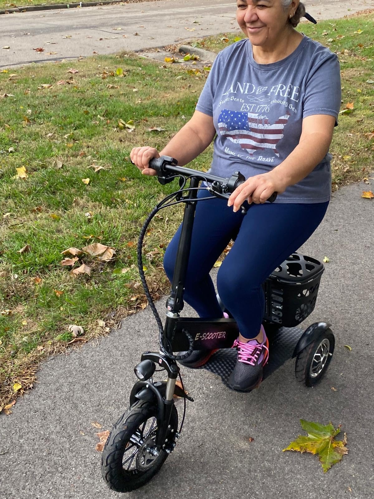 3 Wheel Mobility Scooters for Seniors, 3 Wheel Electric Scooter for Adults, Electric Wheelchair Device, 10 Mile Range, Supports 330lbs Weight, Only 48lbs, Adjustable, with Headlight, Basket customer photo 1