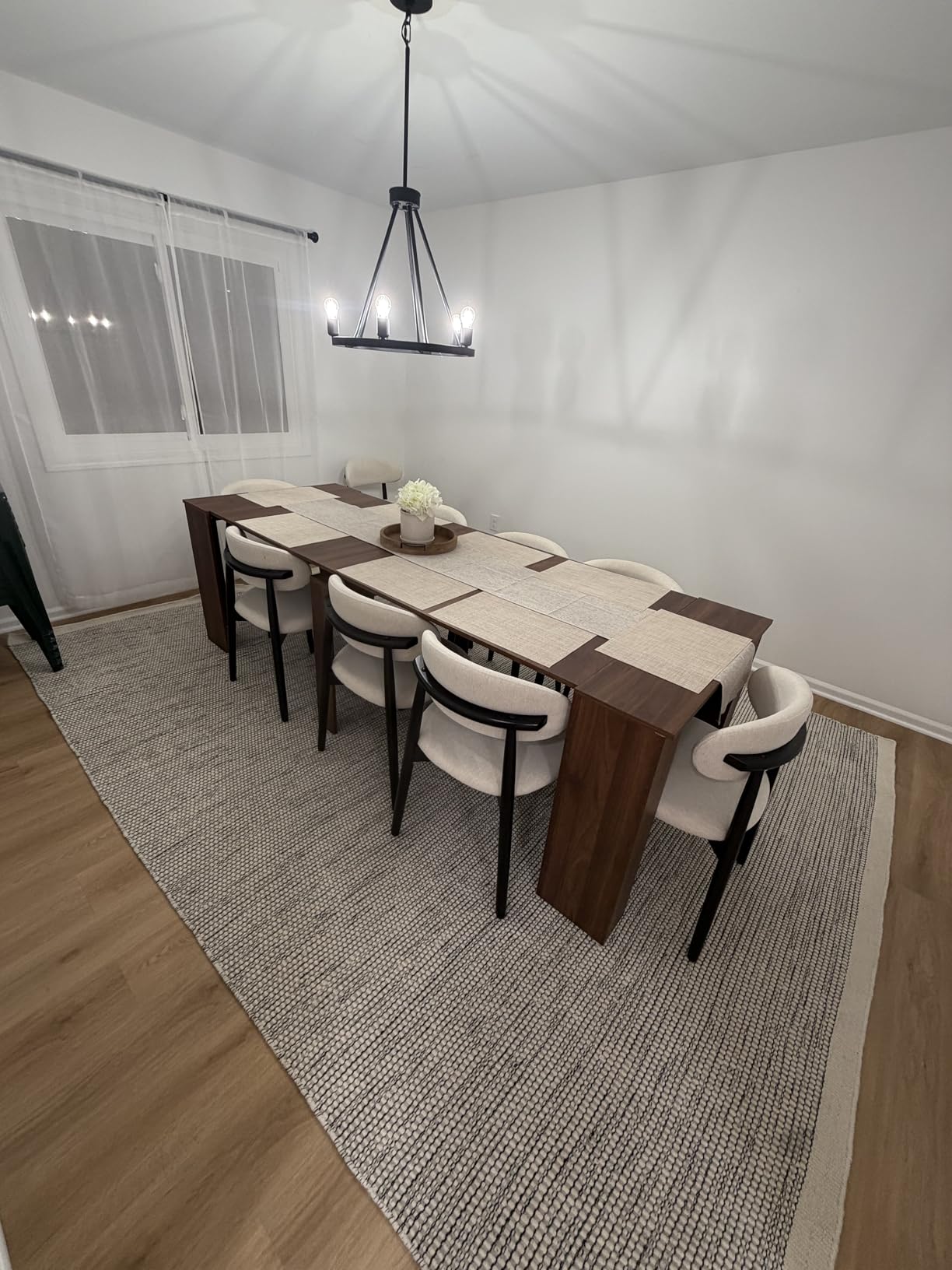 20-118 Inch Extendable Dining Room Table for 2-12 People, Walnut Transformer Console Table, Space Saving Folding Dining Table, Modern Modular Multifunctional Extension Table customer photo 2