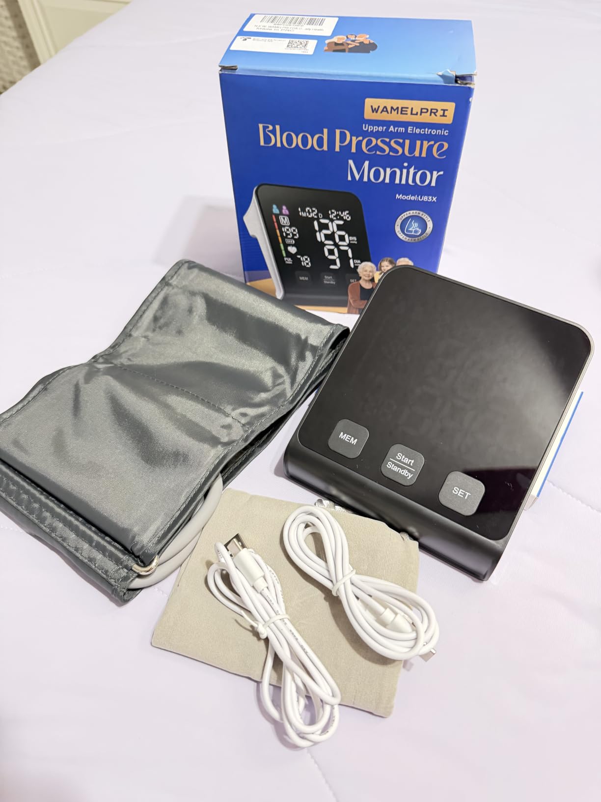 Blood Pressure Monitor, Upper Arm BP Machine for Home Use | FDA-Cleared FSA&HSA Eligible Adjustable Wide-Range Cuff 3*199 Sets Memory Battery-powered or Plug-in customer photo 1