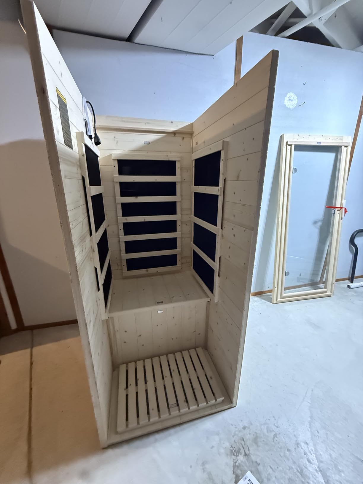 Albott 4 Person Infrared Sauna with 7-Color Light Therapy, Low EMF 2145W | Infrared Saunas for Home, Canadian Hemlock Wood Dry Sauna with 10 Carbon Panels, Ambient Light Strips & Bluetooth, 110V/20A customer photo 2