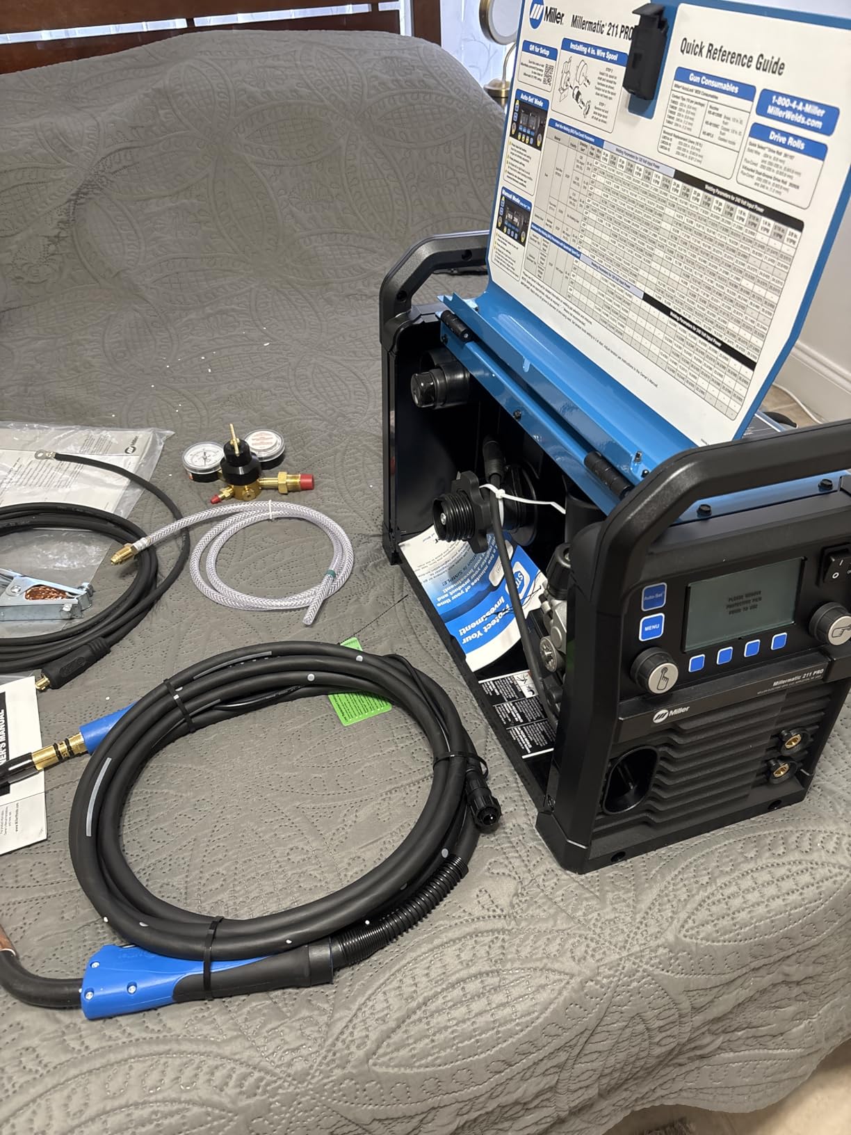 Millermatic 211 PRO MIG Welder Machine, Dual-Voltage, Auto-Set | 120/240V MIG welder; Welds steel, aluminum to 3/8 in; thick; Features Auto-Set, Dyna-Pulse, upgradable software customer photo 1