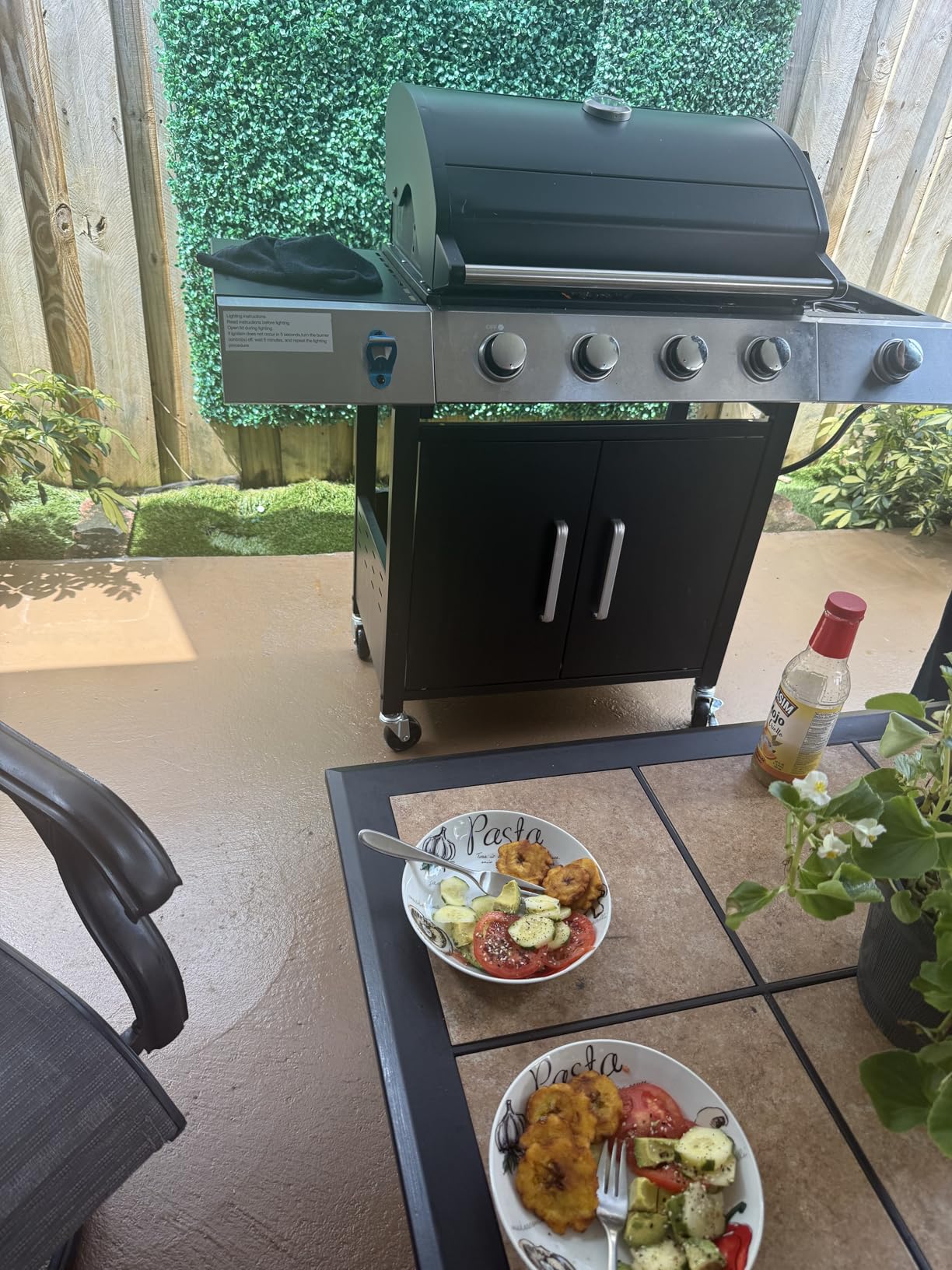 MELLCOM Upgraded 60,000 BTU Stainless Steel Burner Barbecue Grill, 6 Burner BBQ Propane Gas Grill with Side Stove & Cast Iron Grates for Patio, Camping, Outdoor Cooking customer photo 1