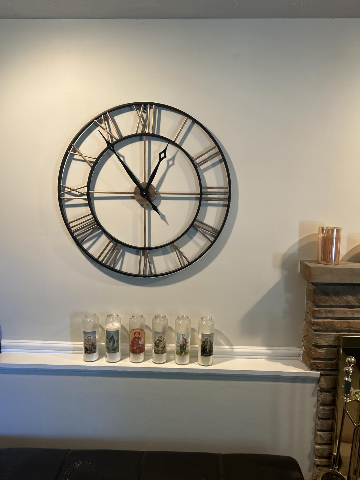 30 Inch Extra Giant Oversized Large Wall Clocks for Living Room Decor, Big Vintage Gold Roman Numerals Decorative Metal Wall Clocks for Bedroom, Kitchen, Office, Housewarming Gift customer photo 2