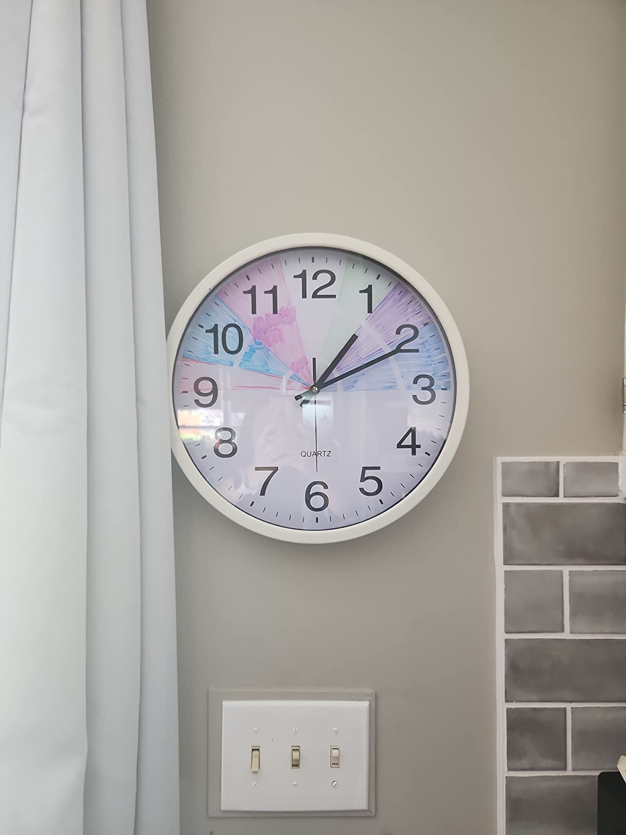 HOIBAI Wall Clock, 24 Inch Moving Gears Clock Large Wall Clock for Living Room Decor Rustic Vintage Industrial Steampunk Farmhouse Big Clock for Home Kitchen Bedroom Office customer photo 2