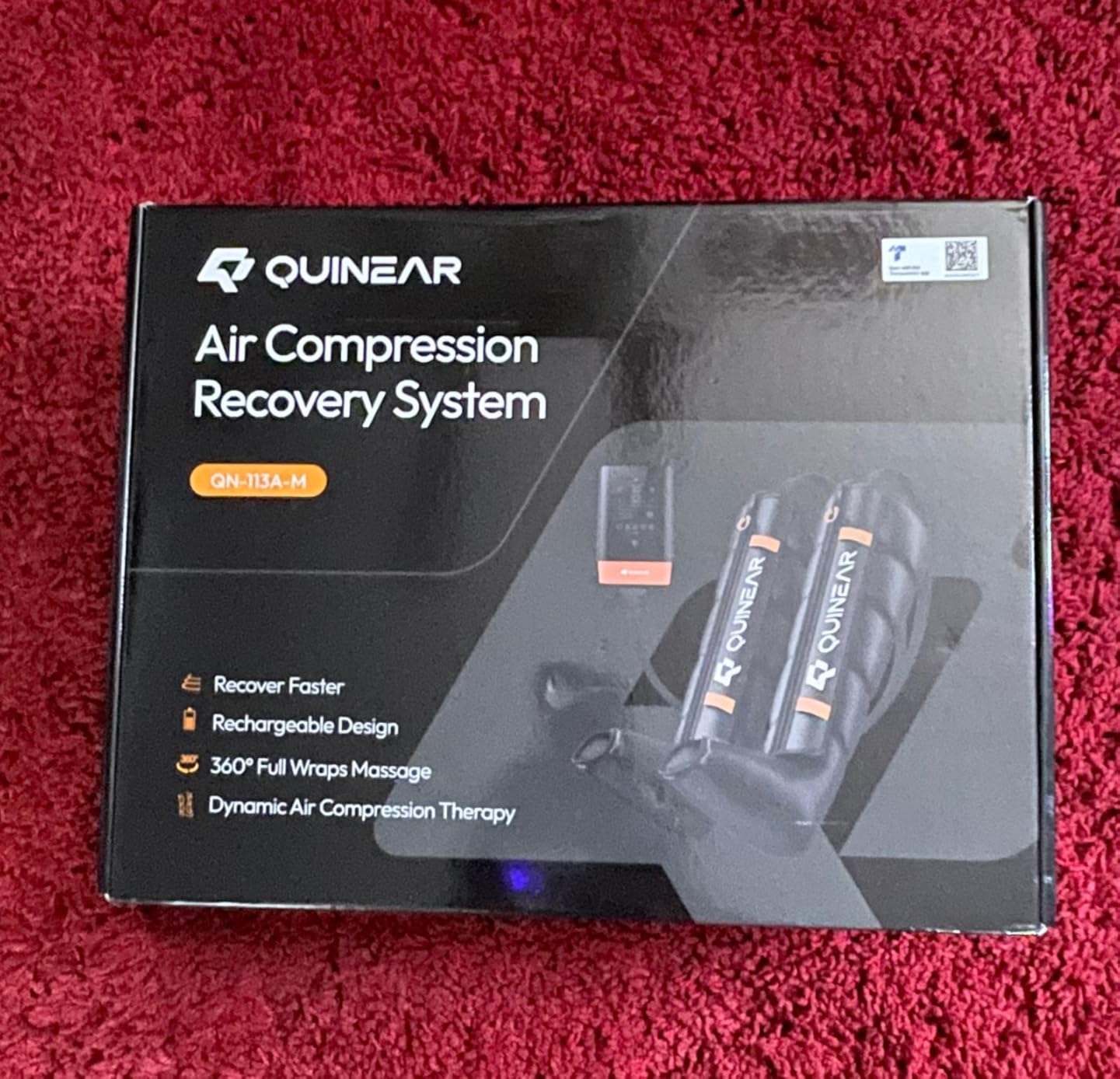 QUINEAR Cordless Leg Recovery System with 5-Zone Air Compression, Leg Massager for Circulation with 11 Levels & 3 Modes, Compression Boots for Athletes, Officer, Elderly(Medium) customer photo 1