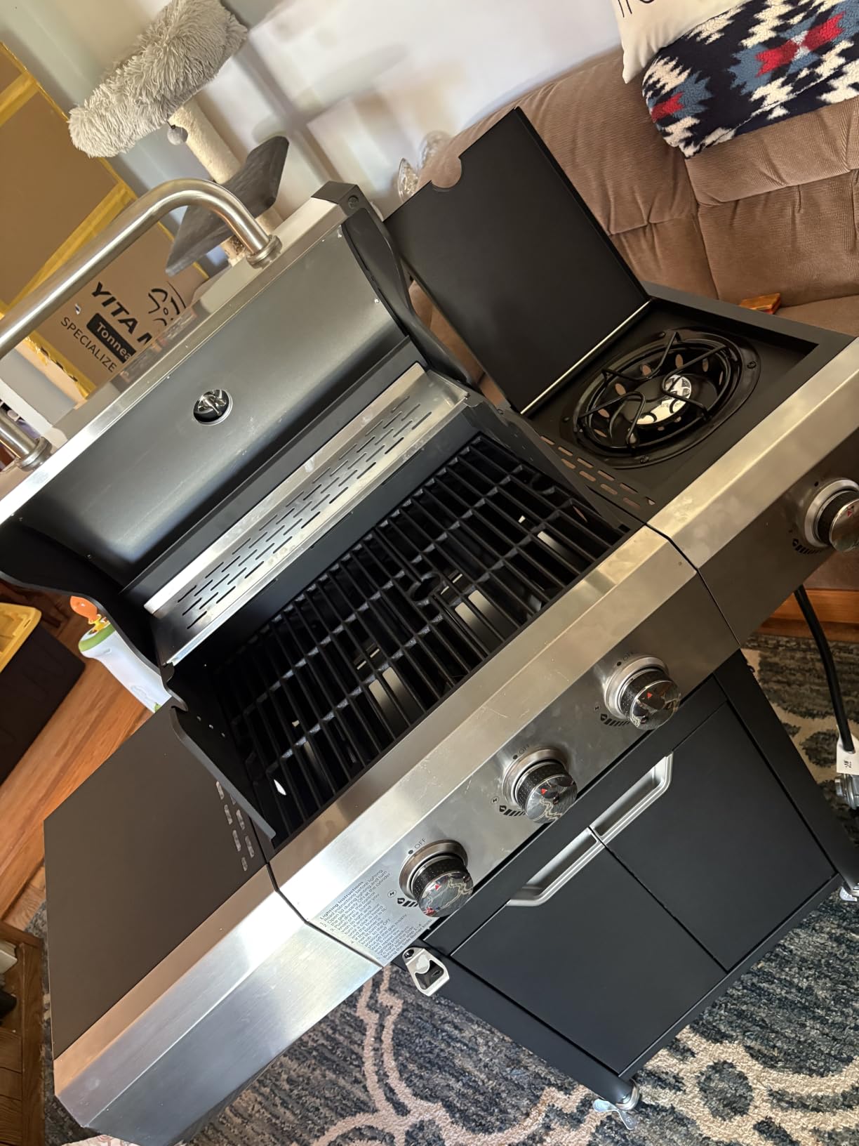 Endark Upgraded 68,500 BTU 6-Burner Propane Gas Grill with Side Burner - Stainless Steel Outdoor BBQ Grill with Porcelain Grates & Wheels for Patio, Garden, Backyard customer photo 1
