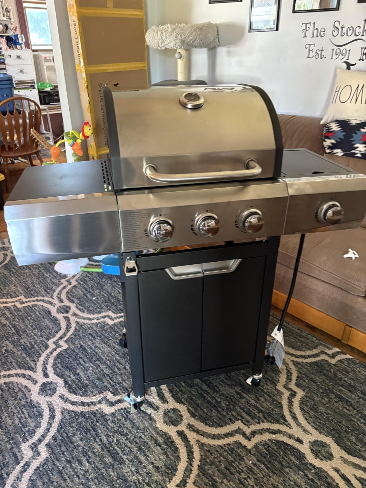 Endark Upgraded 68,500 BTU 6-Burner Propane Gas Grill with Side Burner - Stainless Steel Outdoor BBQ Grill with Porcelain Grates & Wheels for Patio, Garden, Backyard customer photo 2