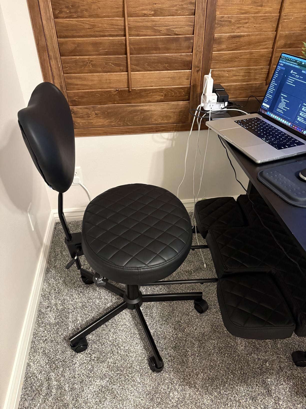 Kneeling Chair with Back Support Criss Cross with Foot Rest & Wheels, Armless Home & Office Chair for ADHD, 3-Way Adjustable, up to 200 lbs, 5-Yr Warranty customer photo 1