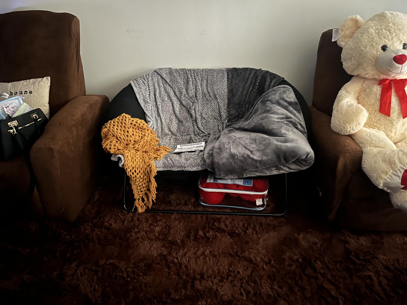 9x12 Area Rug Living Room Bedroom: Fluffy Plush Shag Carpet Black | For Kids Room Playroom Nursery Home Decor,Ultra Soft,Non-Slip Non-Shedding,Fuzzy Plush,Large Indoor Floor Carpet,Easy Clean customer photo 2