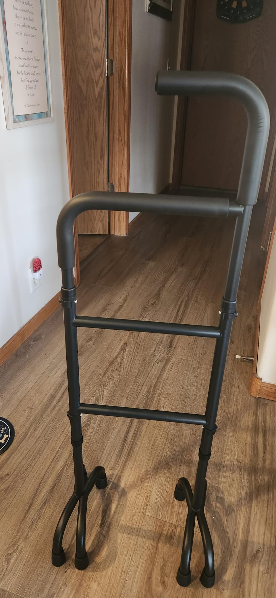 Stair Assist Cane, 13-Adjustable Elderly Mobility Aid, 8-Pad Design | Anti-slip cylindrical foot pads, ergonomic soft-grip handle, 330 lbs capacity, ideal for stair assistance & flat-surface daily use customer photo 1
