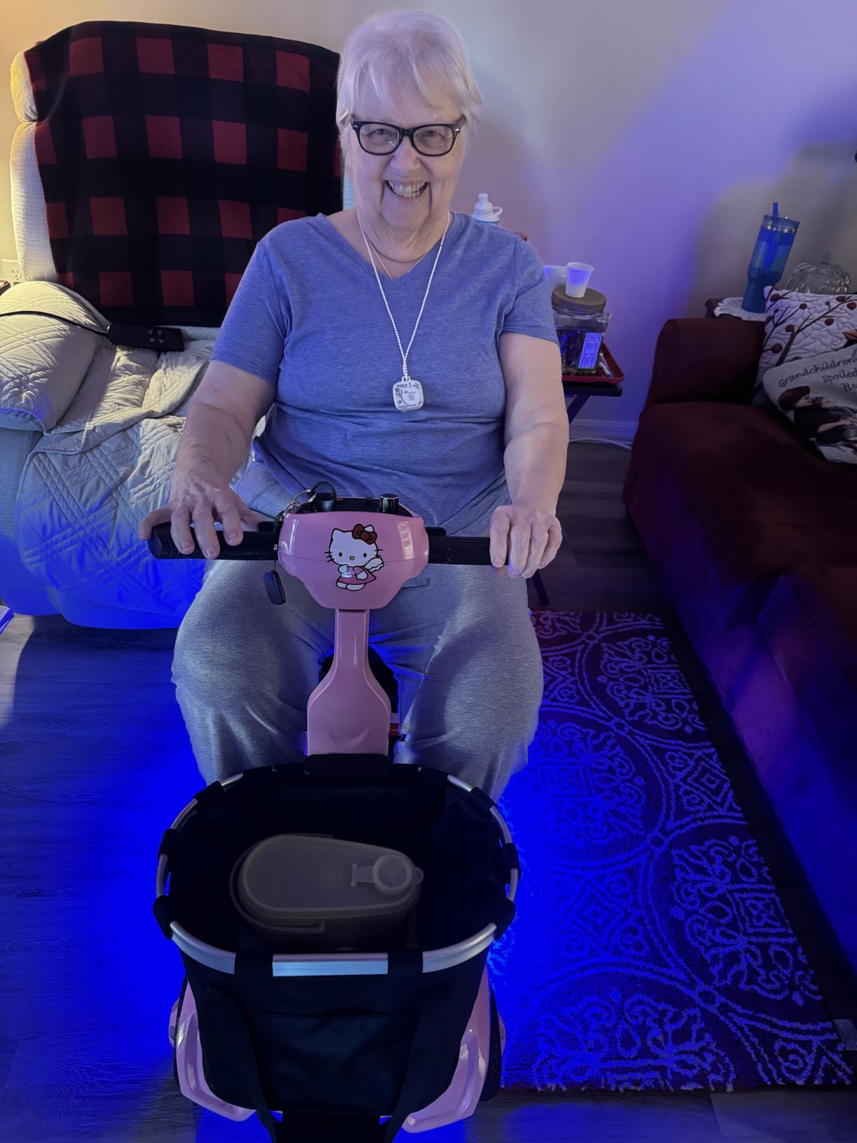 3 Wheel Folding Lightweight Mobility Scooter for Seniors & Adults, M3 Silver | Airline-friendly dual 8Ah batteries, up to 20 miles, 30 lb frame, 33 in turning radius, folds for tight halls, stores, cars customer photo 2
