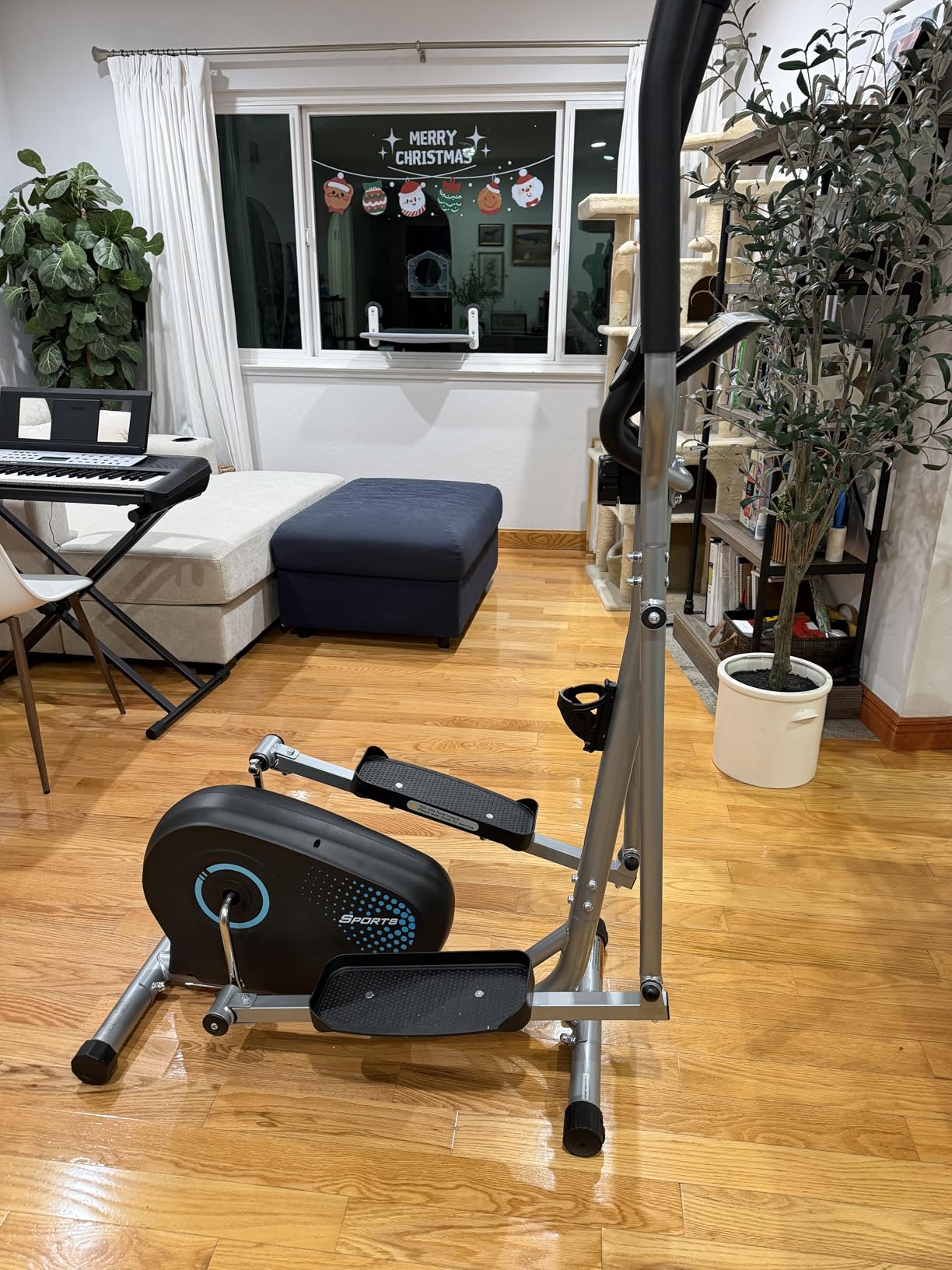 Dripex Elliptical Exercise Machine, Hyper-Quiet Magnetic Elliptical Machine for Home, 16-Level Resistance Elliptical Training Machines with 13.2LBS Flywheel, Pulse Sensor & LCD Monitor customer photo 1