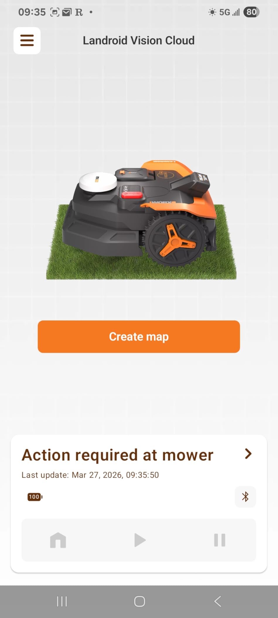 WORX Landroid Vision Cloud Robot Lawn Mower for 1/2 Acre, No Perimeter Wire, WR320 - AI Obstacle Avoidance, RTK Cloud Navigation, Auto Mapping, App Control, 30% Slope customer photo 2