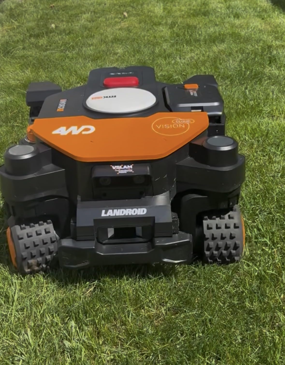 WORX Landroid Vision Cloud Robot Lawn Mower 4WD for 1/2 Acre, No Perimeter Wire, WR342 - AI Obstacle Avoidance, RTK Cloud Navigation, Auto Mapping, App Control, 84% Slope, Cut-to-Zero customer photo 2