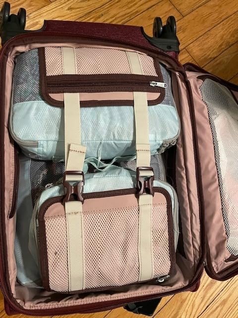 Travelpro Platinum Elite Softside Expandable Luggage, 8 Wheel Spinner Suitcase, TSA Lock, Dark Blue, 2-Piece Set (21/25) customer photo 2
