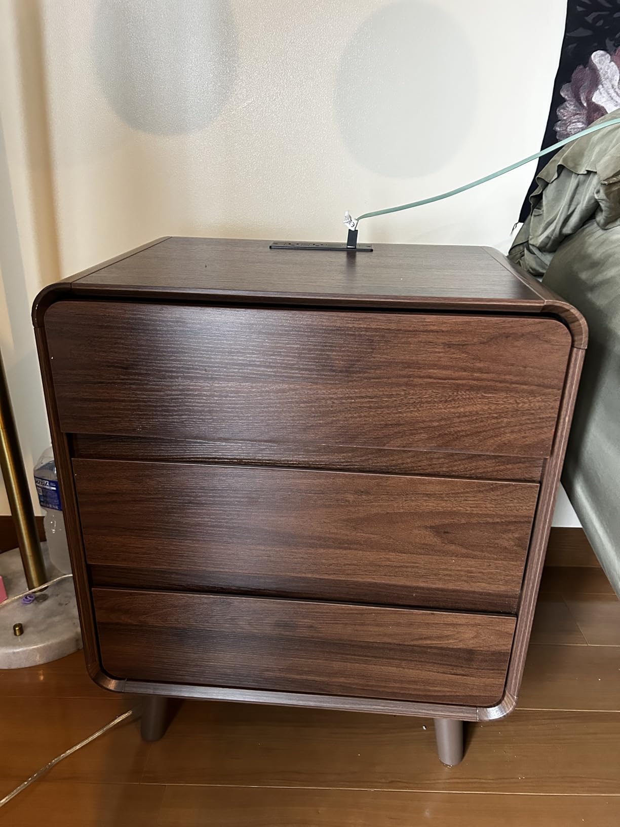 Nasonet 9 Drawer Dresser for Bedroom, Mid Century Modern Wood Chest of Drawers, Wide Storage Drawer Dresser TV Stand, Walnut customer photo 2
