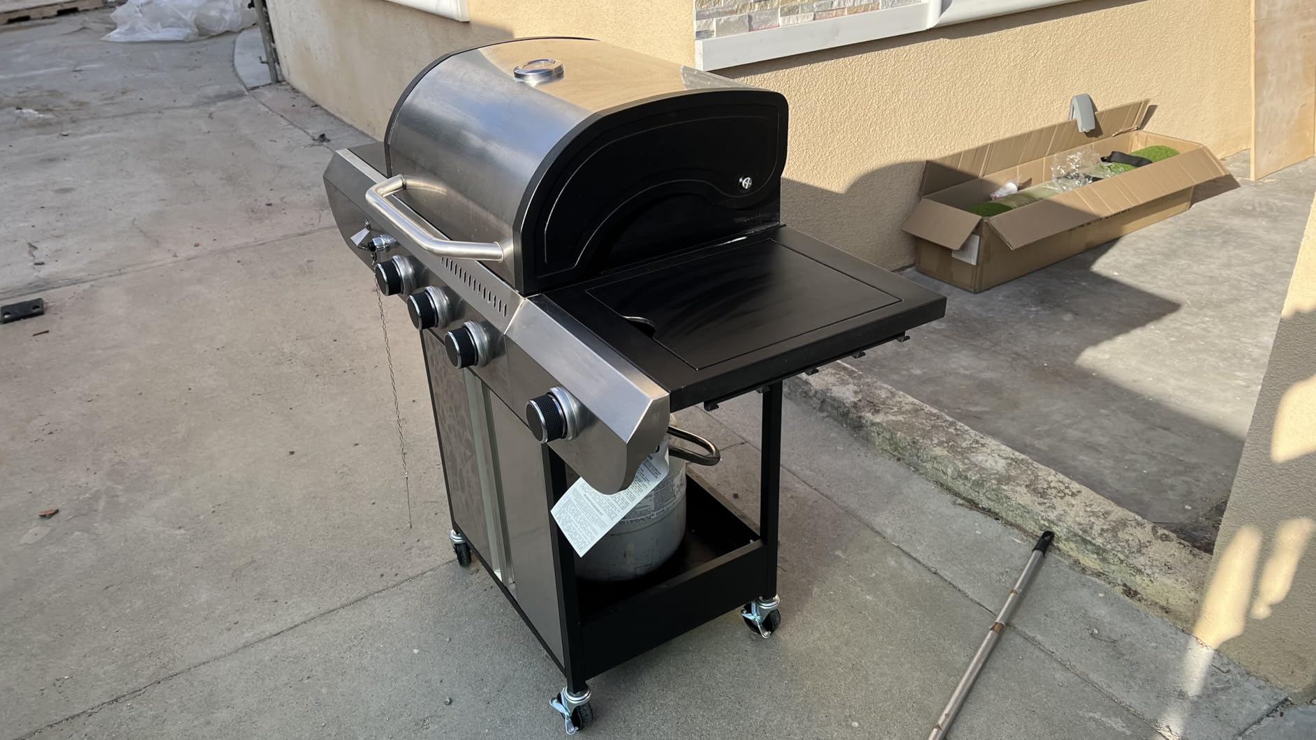 3-Burner Propane Gas Grill with Side Burner, 34,000 BTU Stainless Steel BBQ Grill - Heavy-Duty Porcelain-Enameled Grates for Patio and Outdoor Cooking customer photo 2