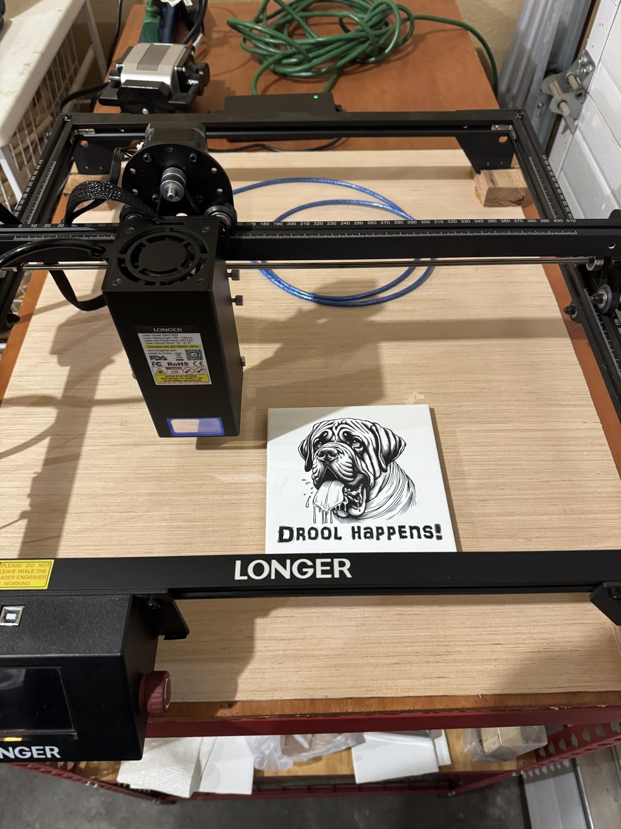 Longer Ray5 20W Laser Engraver with Air Assist Kit 3-in-1 Rotary Roller Kit DIY CNC Laser Cutter Tool for Metal Glass Wood, Engraving Area 400 * 365mm customer photo 2
