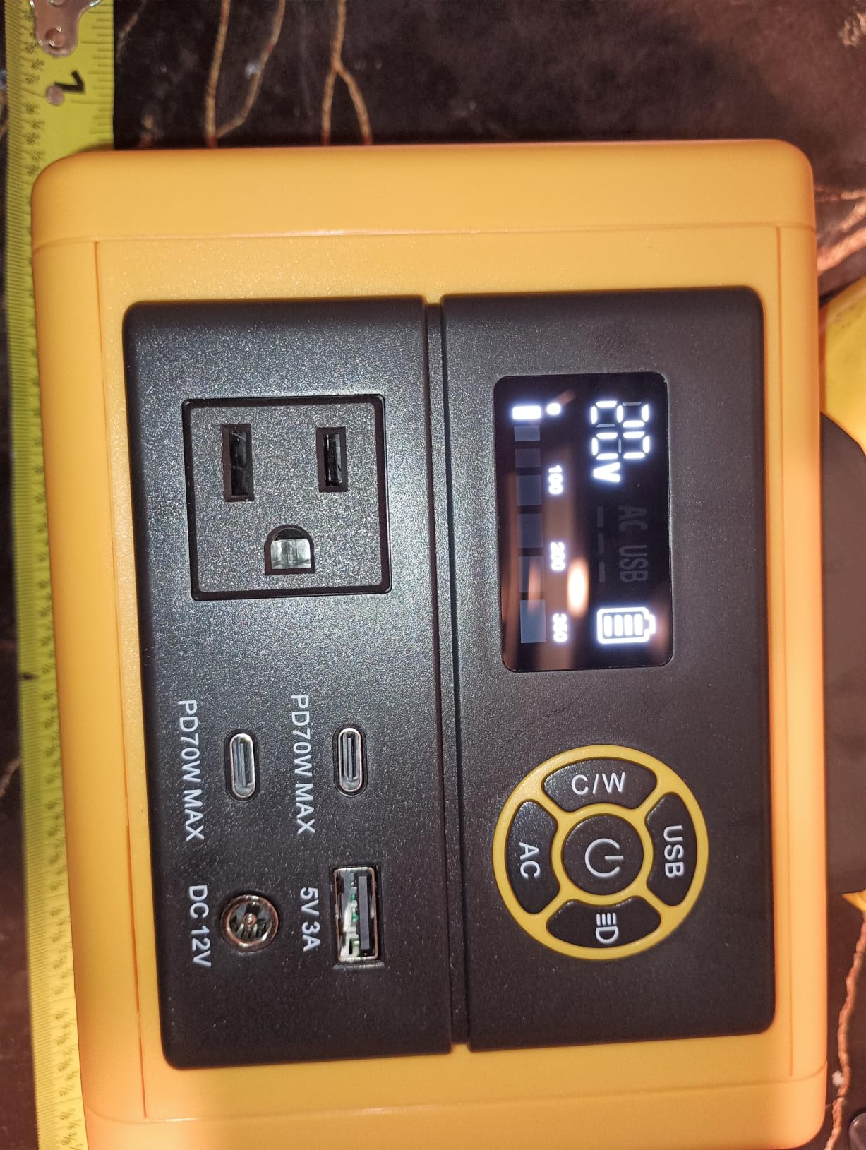LIVOWALNY 350W Portable Power Inverter Compatible with DeWALT 20V Battery (Tool Only), Compact Station: 2x70W USB-C PD, AC, USB-A, 12V DC, 800lm LED & Display - Camping, Jobsite, Road Trip, Emergency customer photo 1