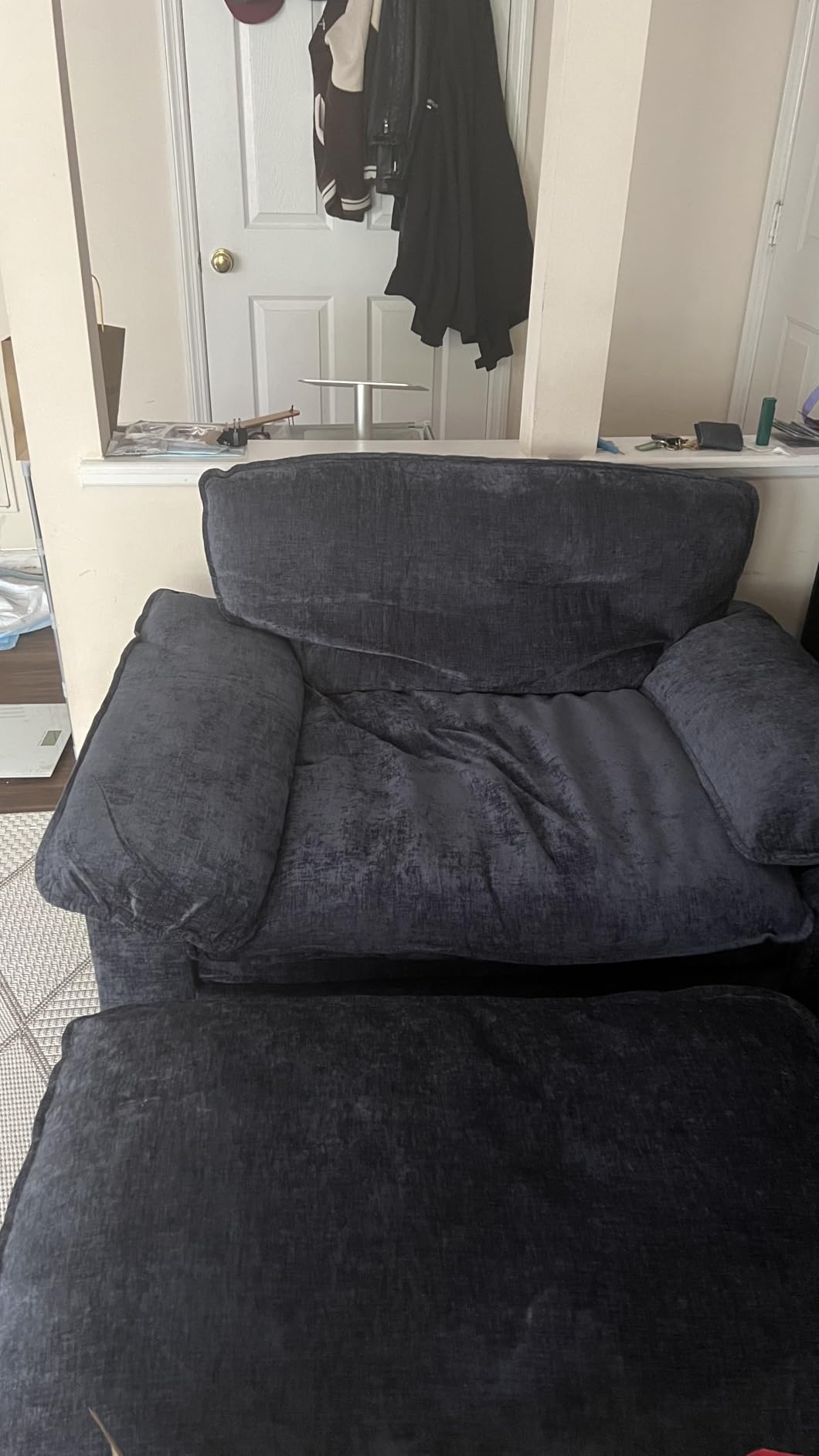 Furnimart Oversized Chair with Storage Ottoman, 44