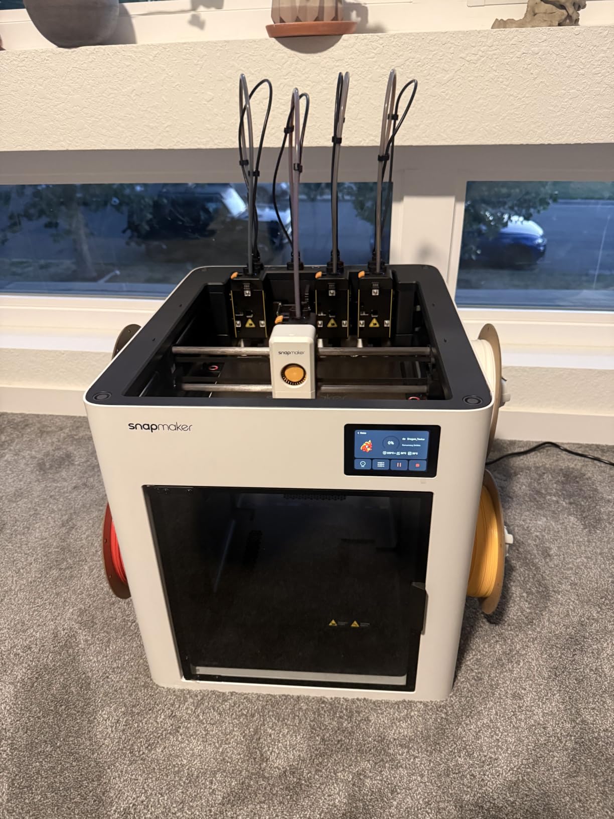 Snapmaker U1 3D Printer Multi Color,4 Toolhead with 5 Seconds Toolchanger,MultiColor Printing with 5X More Speed and 5X Less Waste,Smart Calibration,CoreXY 500mm/s Speed,270x270x270mm Large Build Size customer photo 2
