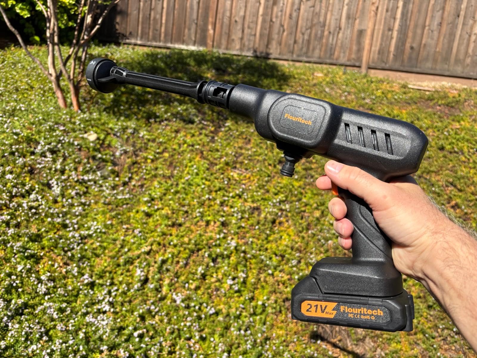 Cordless Pressure Washer, 900PSI Portable Power Washer with 6-in-1 Nozzle, 2x21V Batteries & Charger, Electric Power Cleaner for Car Wash, Garden, Patio & Home customer photo 1
